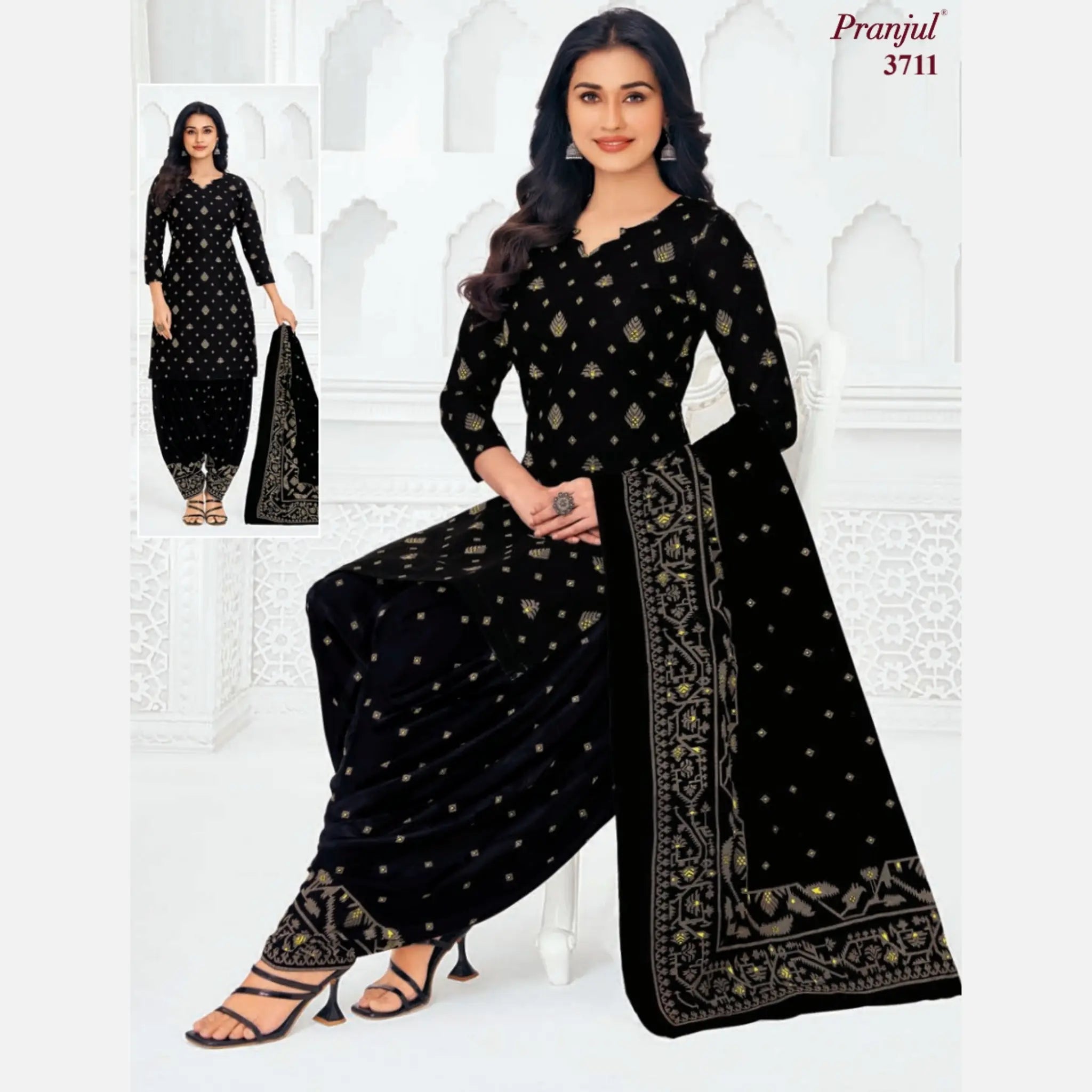 Pranjul Cotton Readymade Patiala Salwar Suit P3711