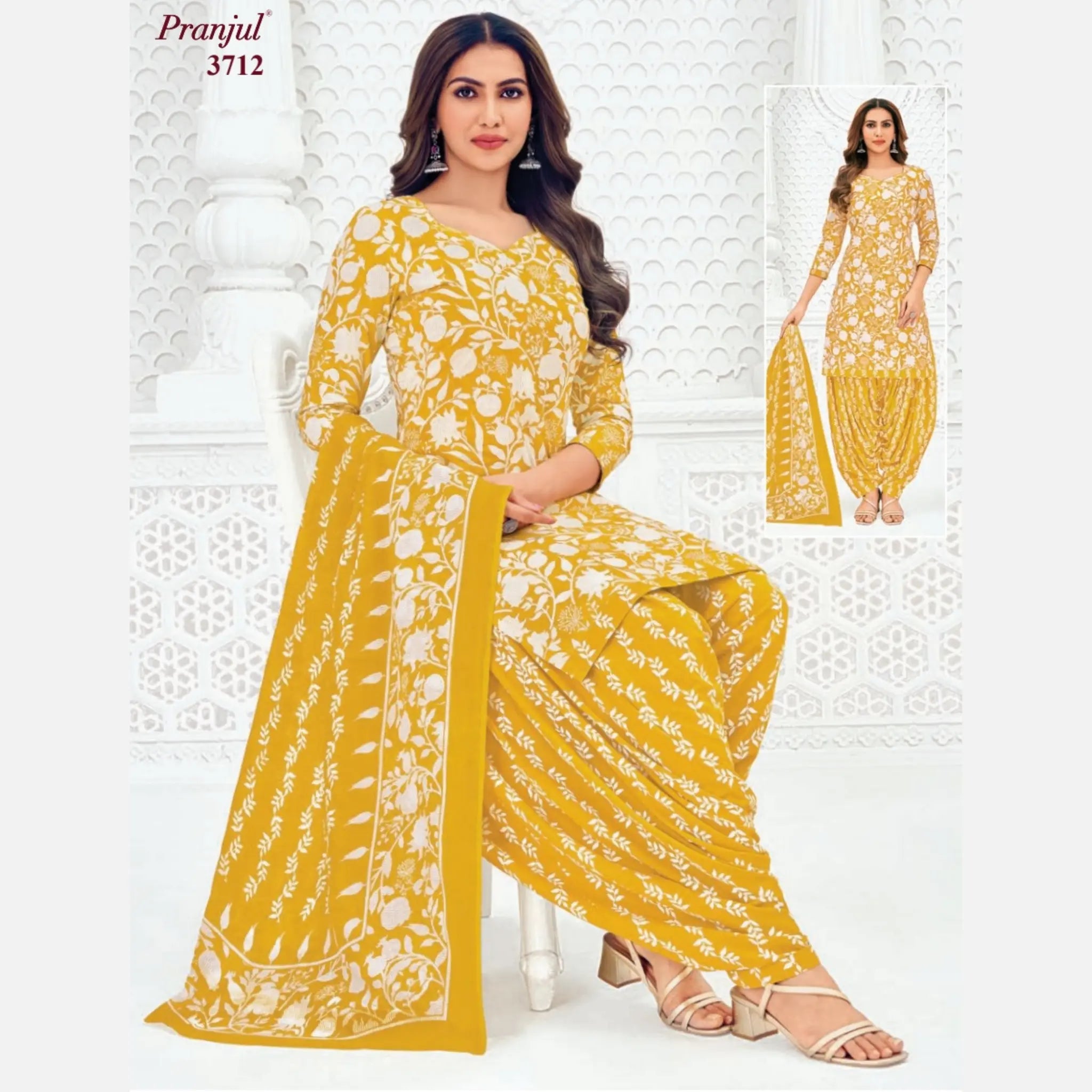 Pranjul Cotton Readymade Patiala Salwar Suit P3712