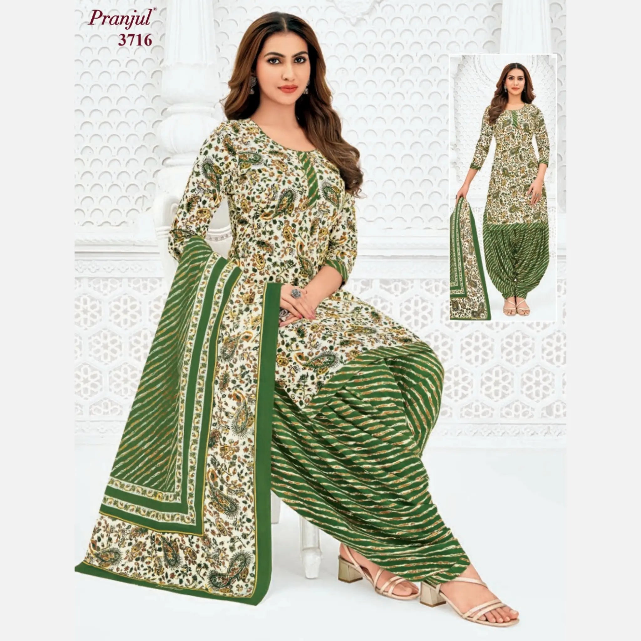Pranjul Cotton Readymade Patiala Salwar Suit P3716