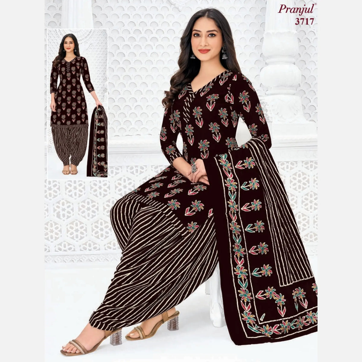 Pranjul Cotton Readymade Patiala Salwar Suit P3717