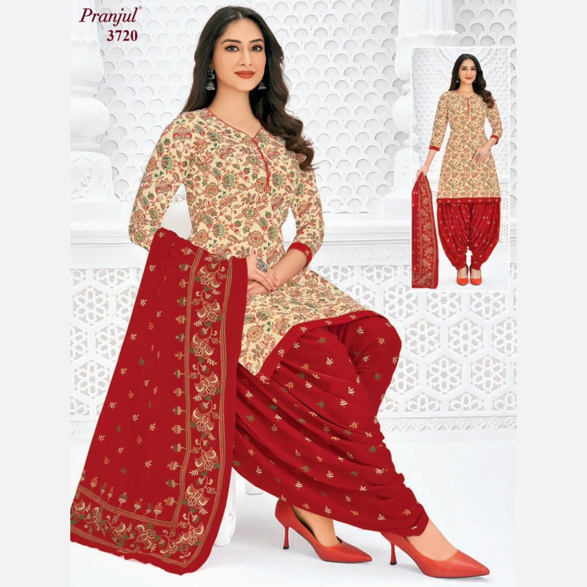 Pranjul Cotton Readymade Patiala Salwar Suit P3720 Main image