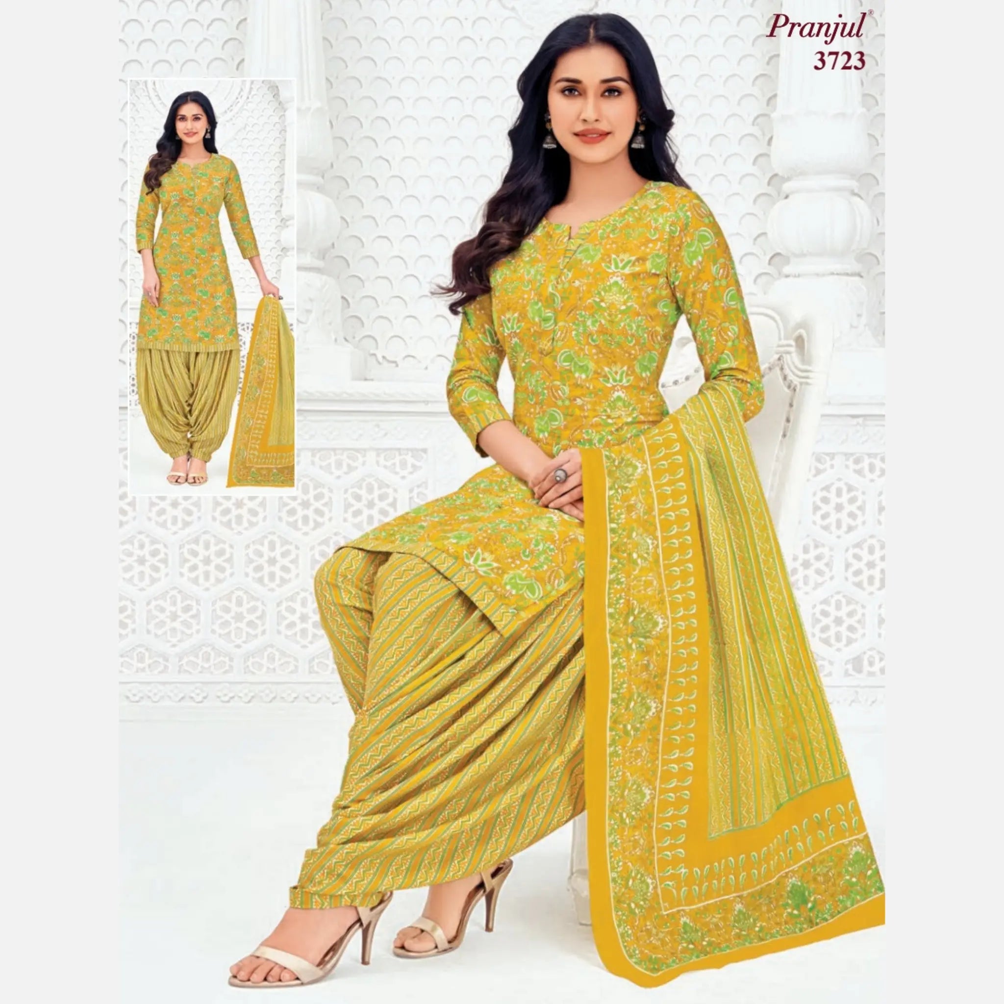 Pranjul Cotton Readymade Patiala Salwar Suit P3723