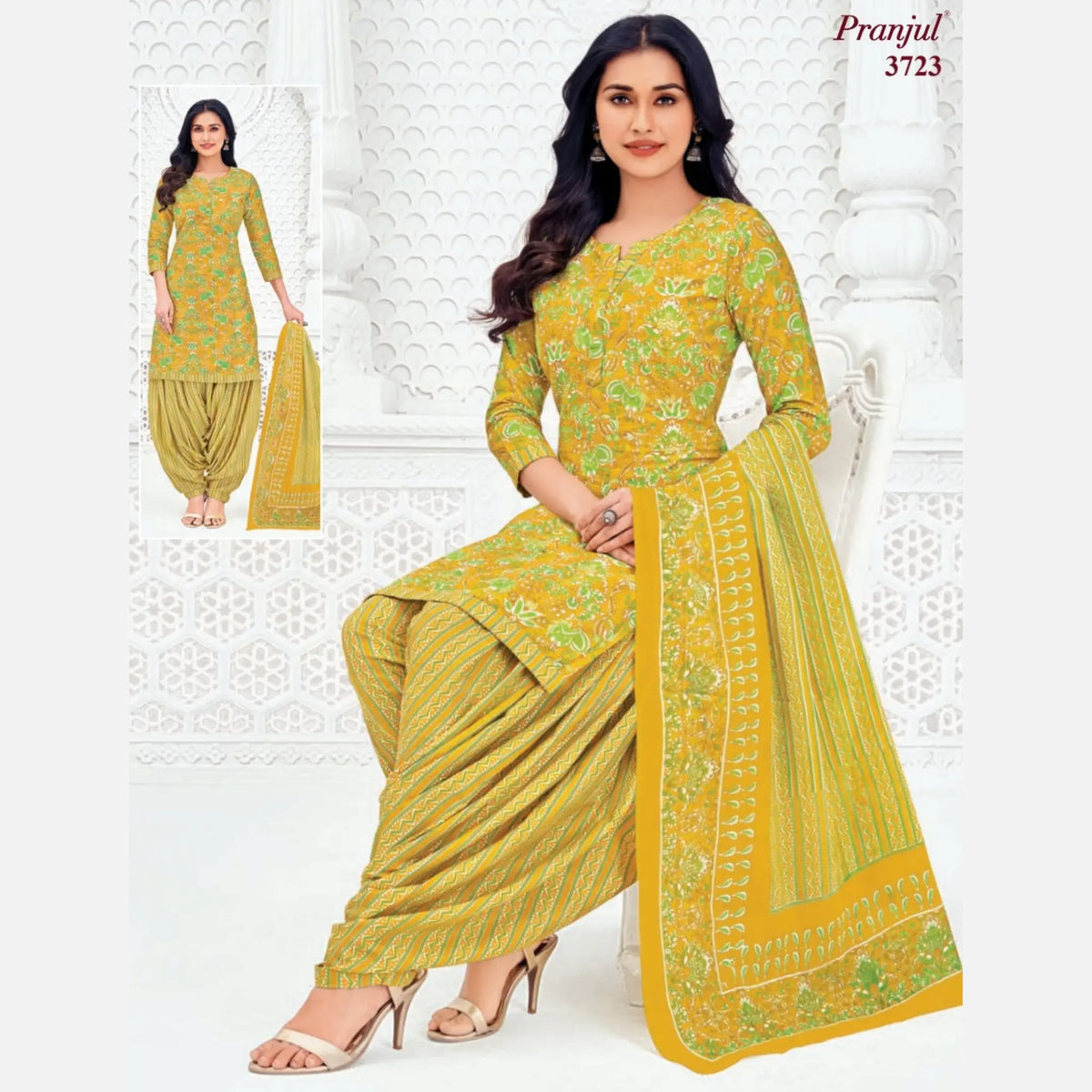 Pranjul Cotton Readymade Patiala Salwar Suit P3723
