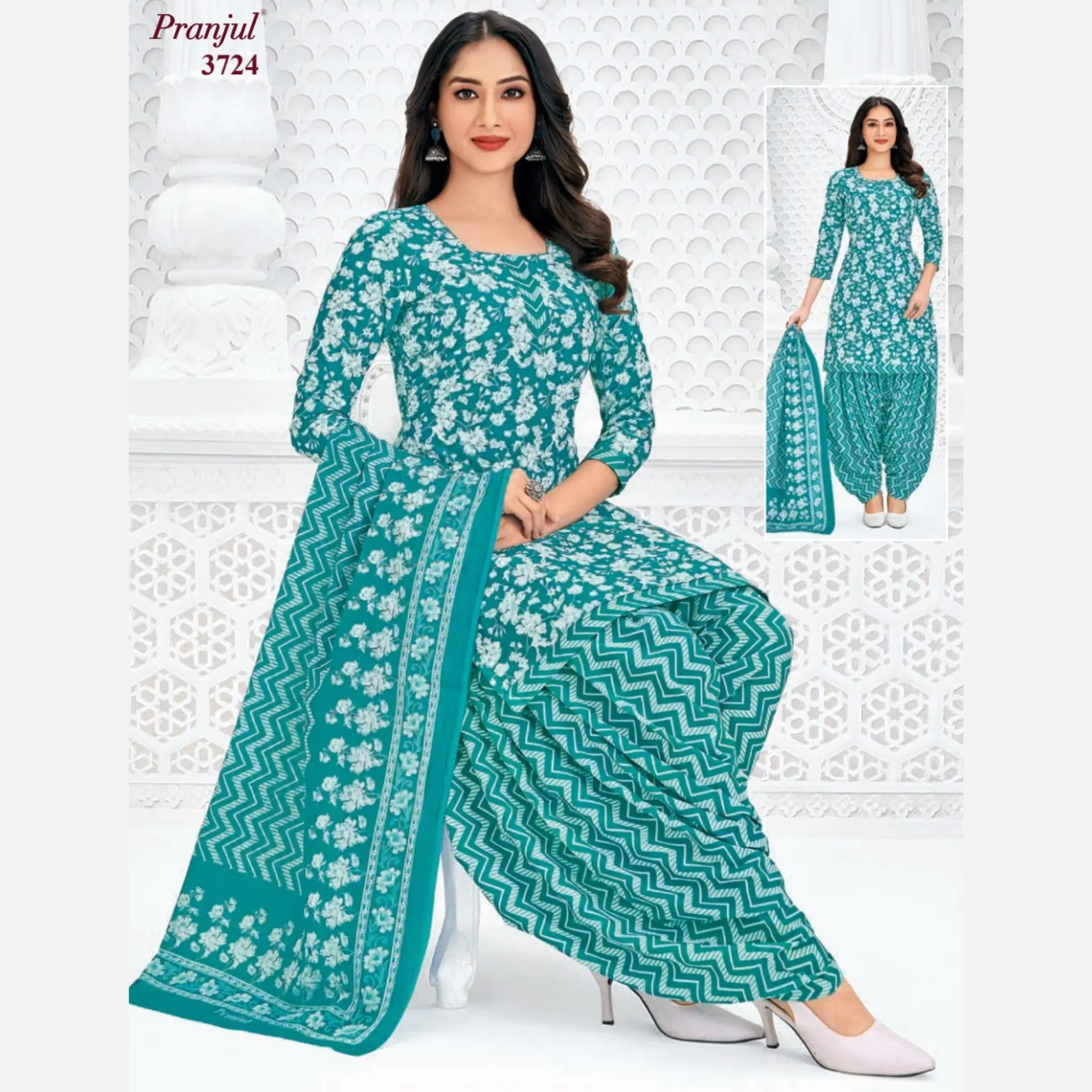 Pranjul Cotton Readymade Patiala Salwar Suit P3724 Main image