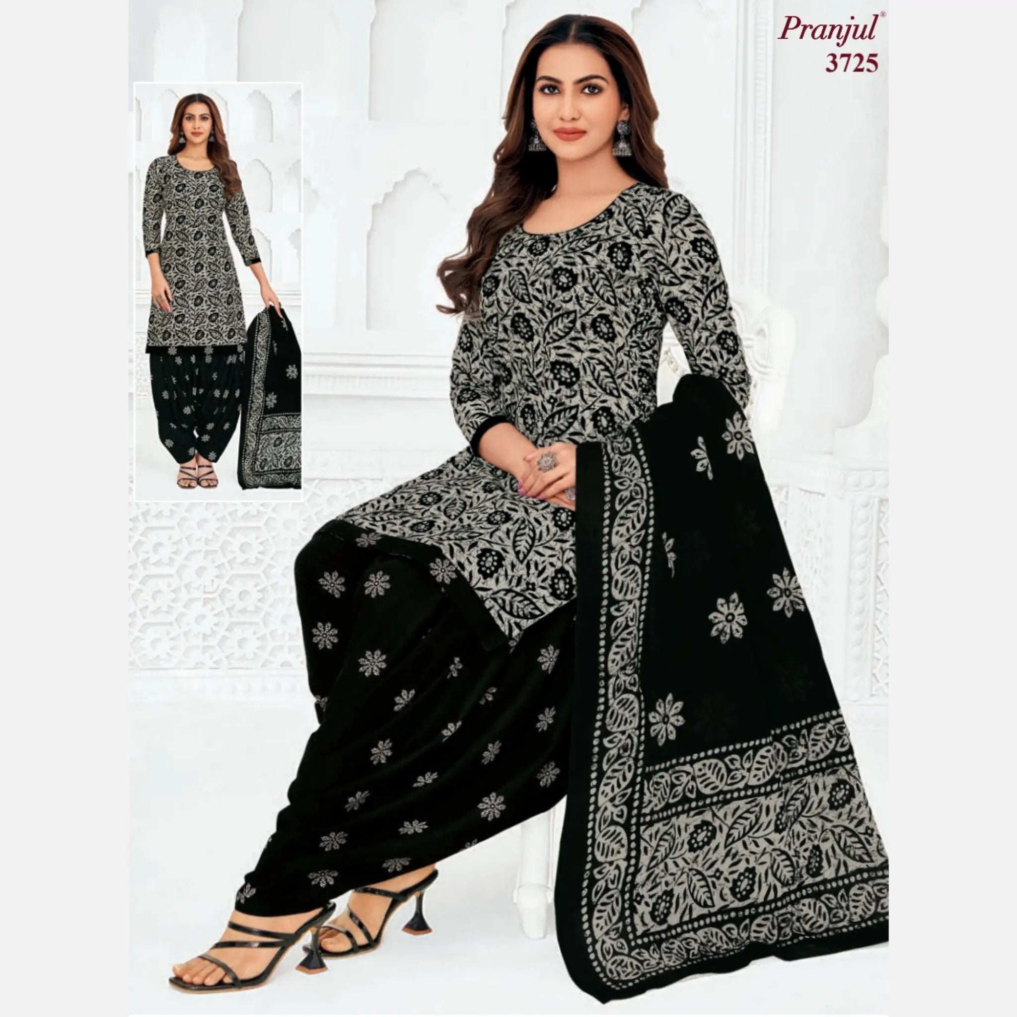 Pranjul Cotton Readymade Patiala Salwar Suit P3725