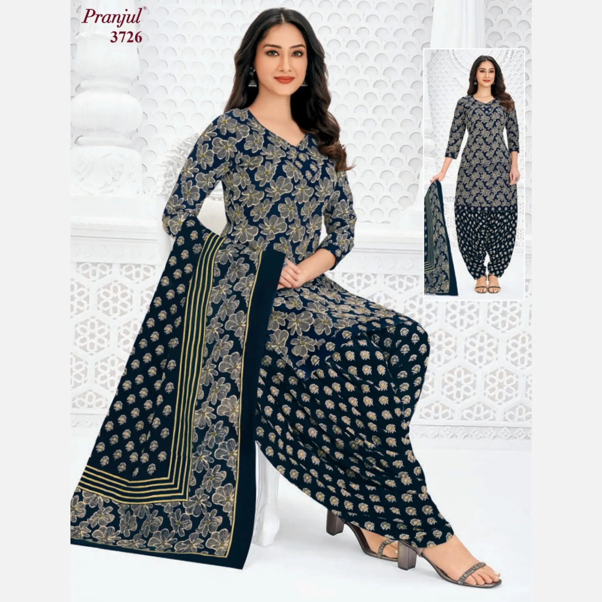 Pranjul Cotton Readymade Patiala Salwar Suit P3726 Main image