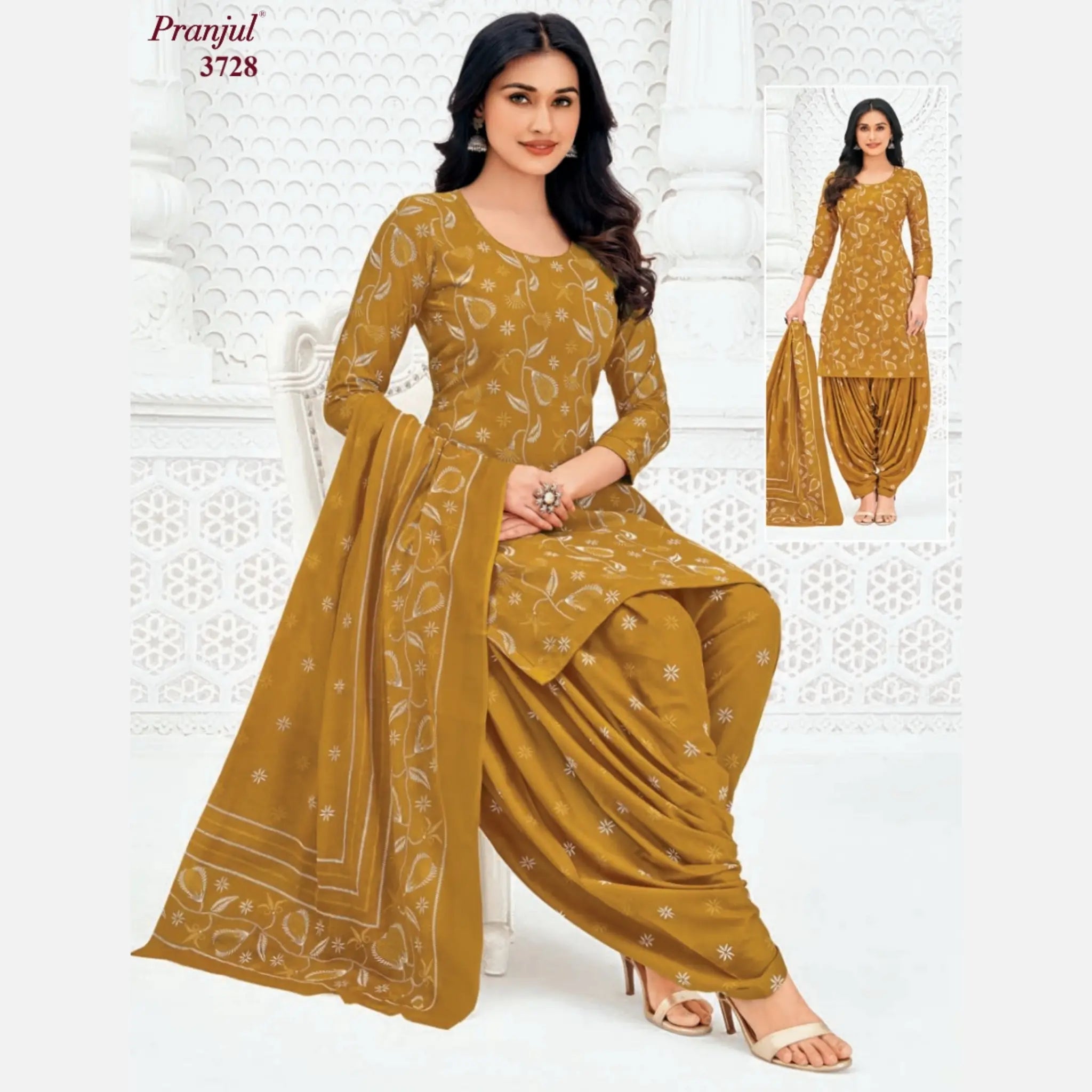 Pranjul Cotton Readymade Patiala Salwar Suit P3728 Main image