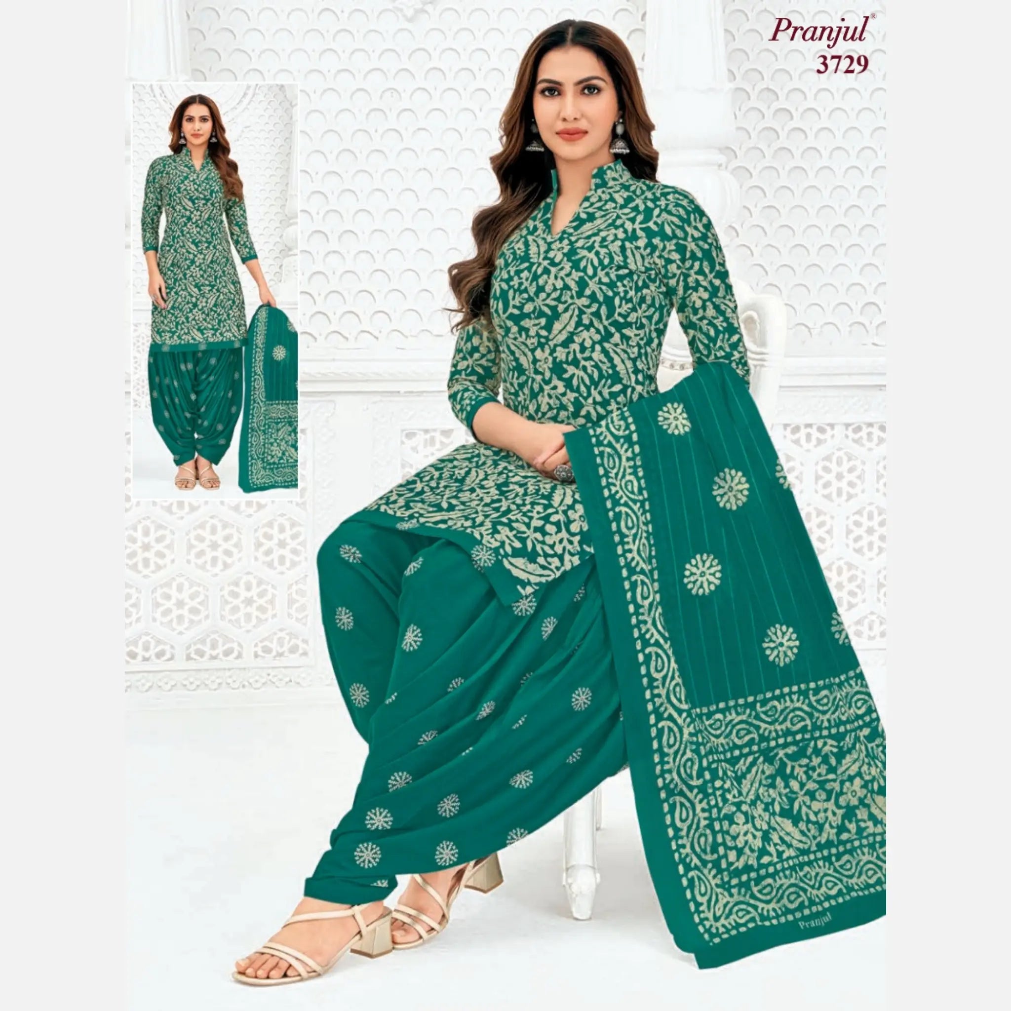 Pranjul Cotton Readymade Patiala Salwar Suit P3729