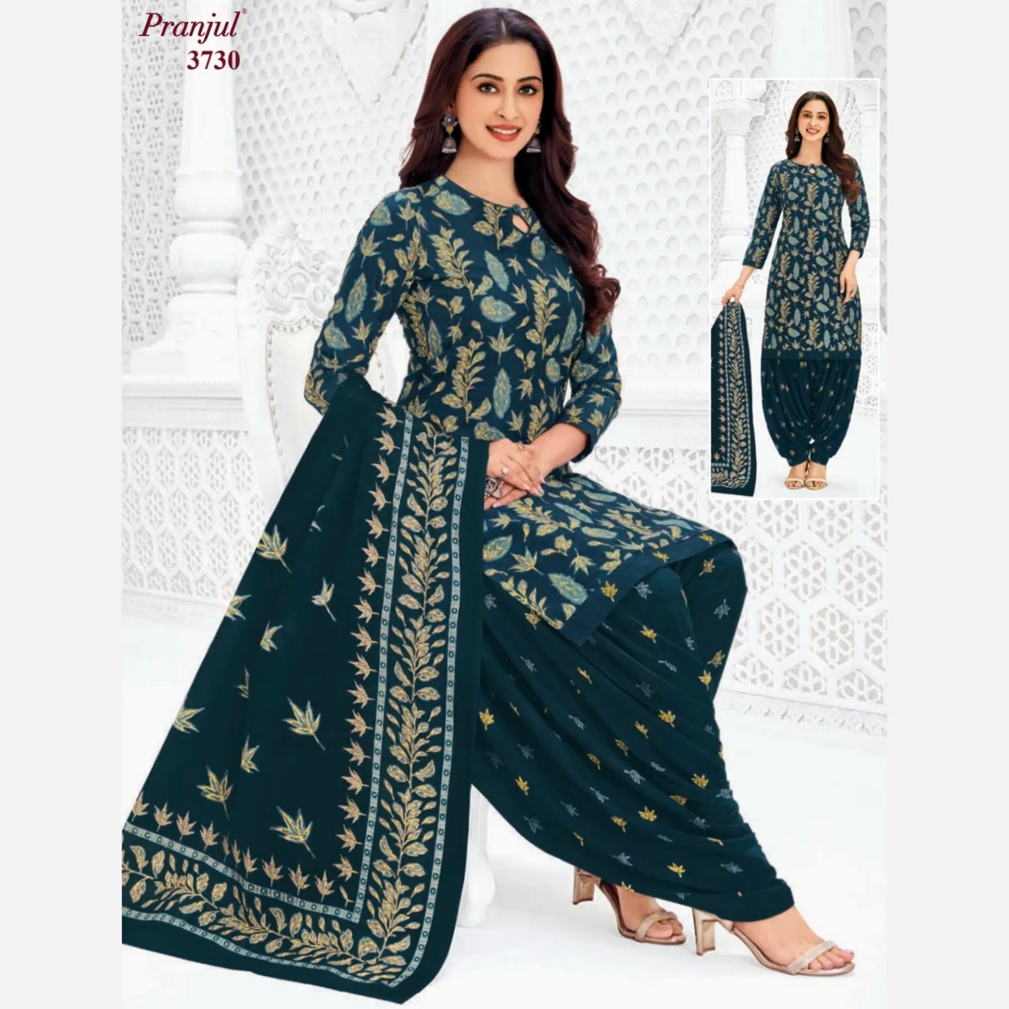 Pranjul Cotton Readymade Patiala Salwar Suit P3730