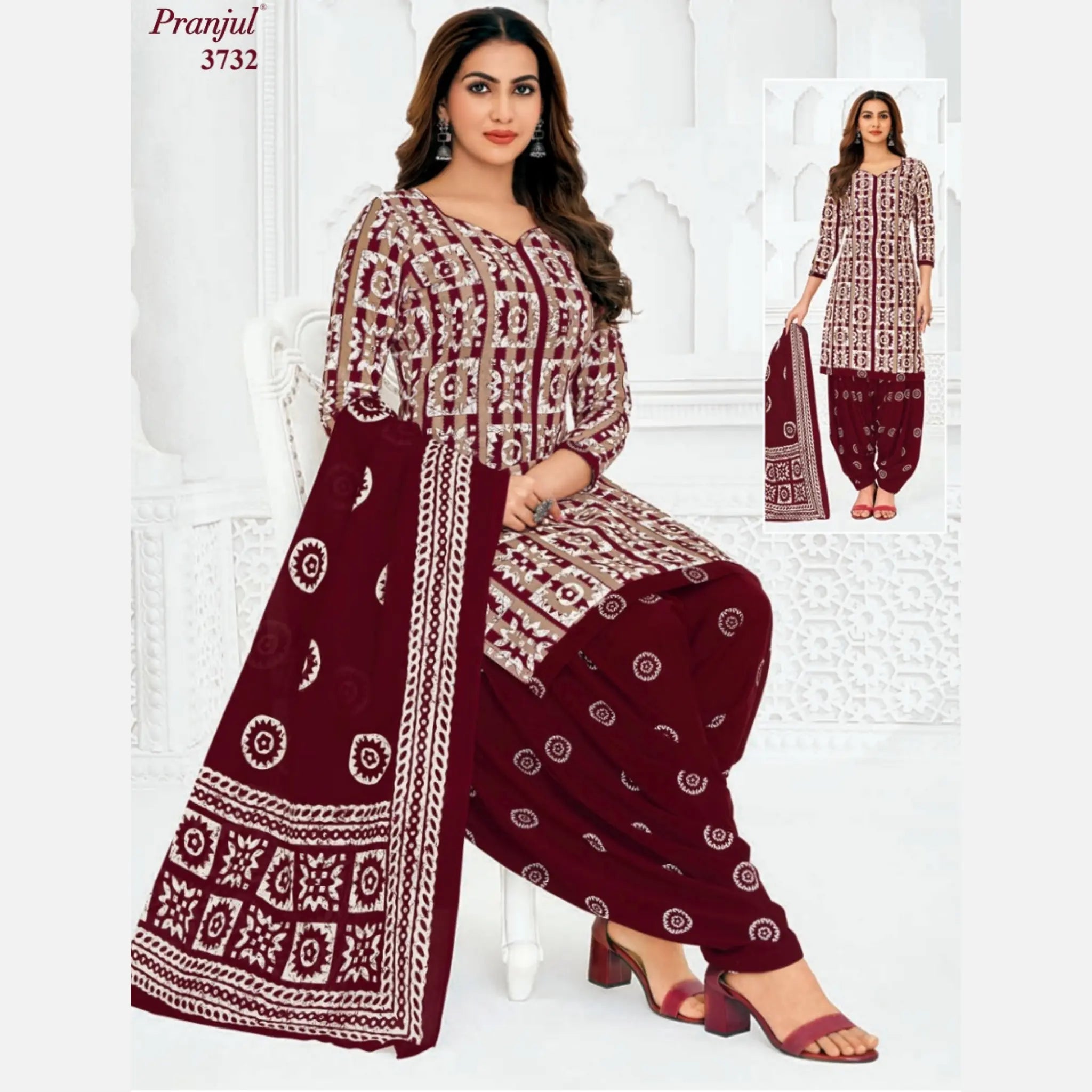 Pranjul Cotton Readymade Patiala Salwar Suit P3732 Main image