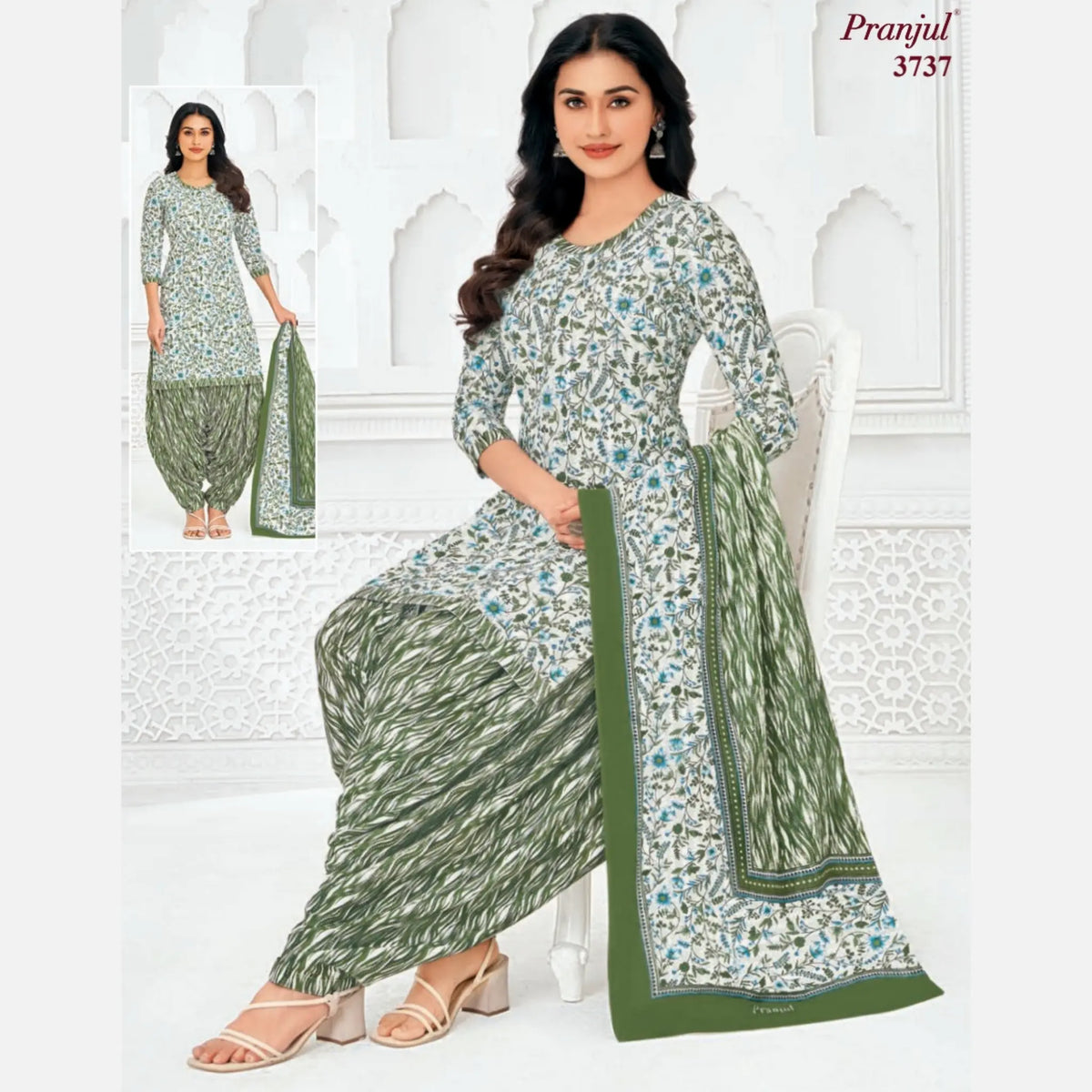 Pranjul Cotton Readymade Patiala Salwar Suit P3737 Main image