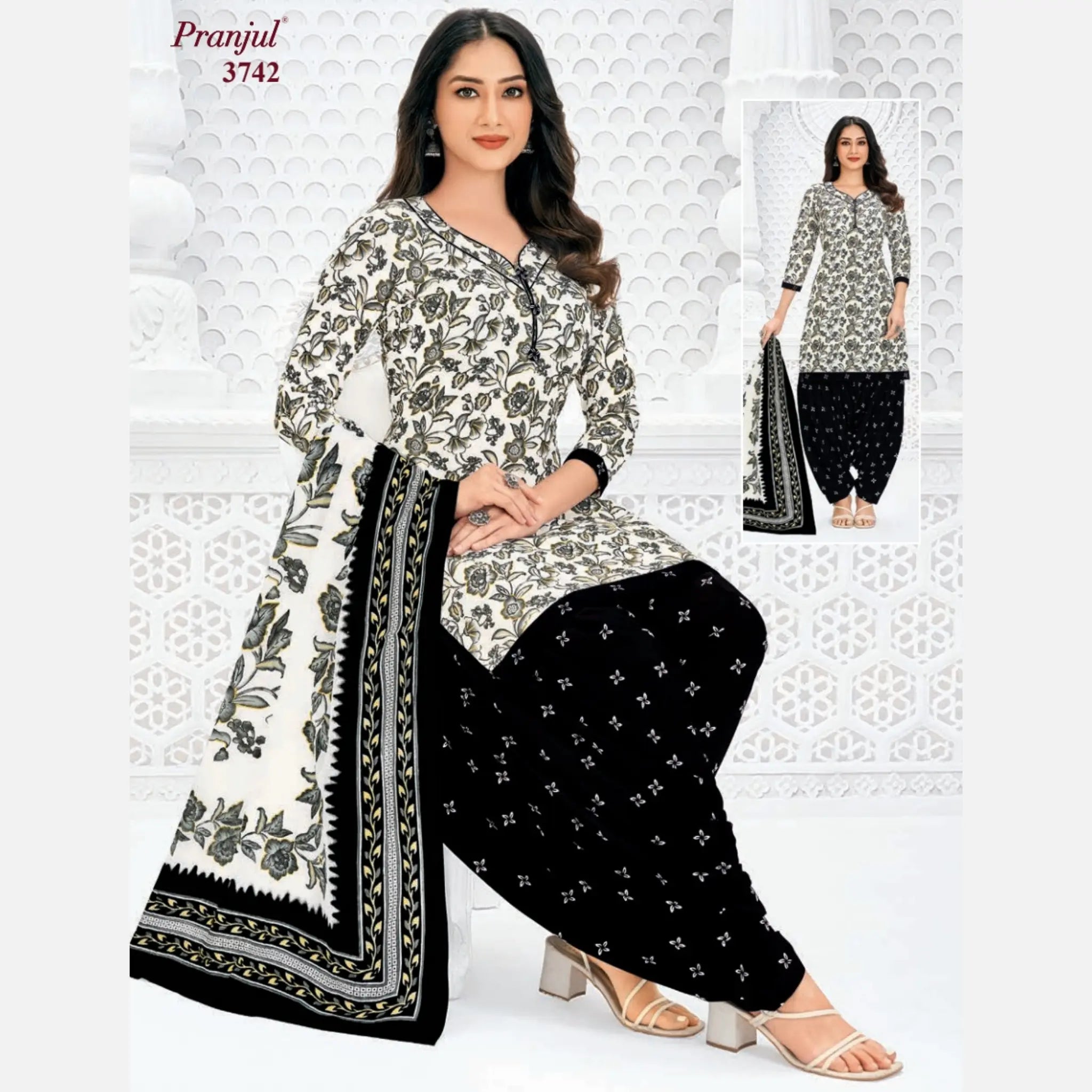 Pranjul Cotton Readymade Patiala Salwar Suit P3742