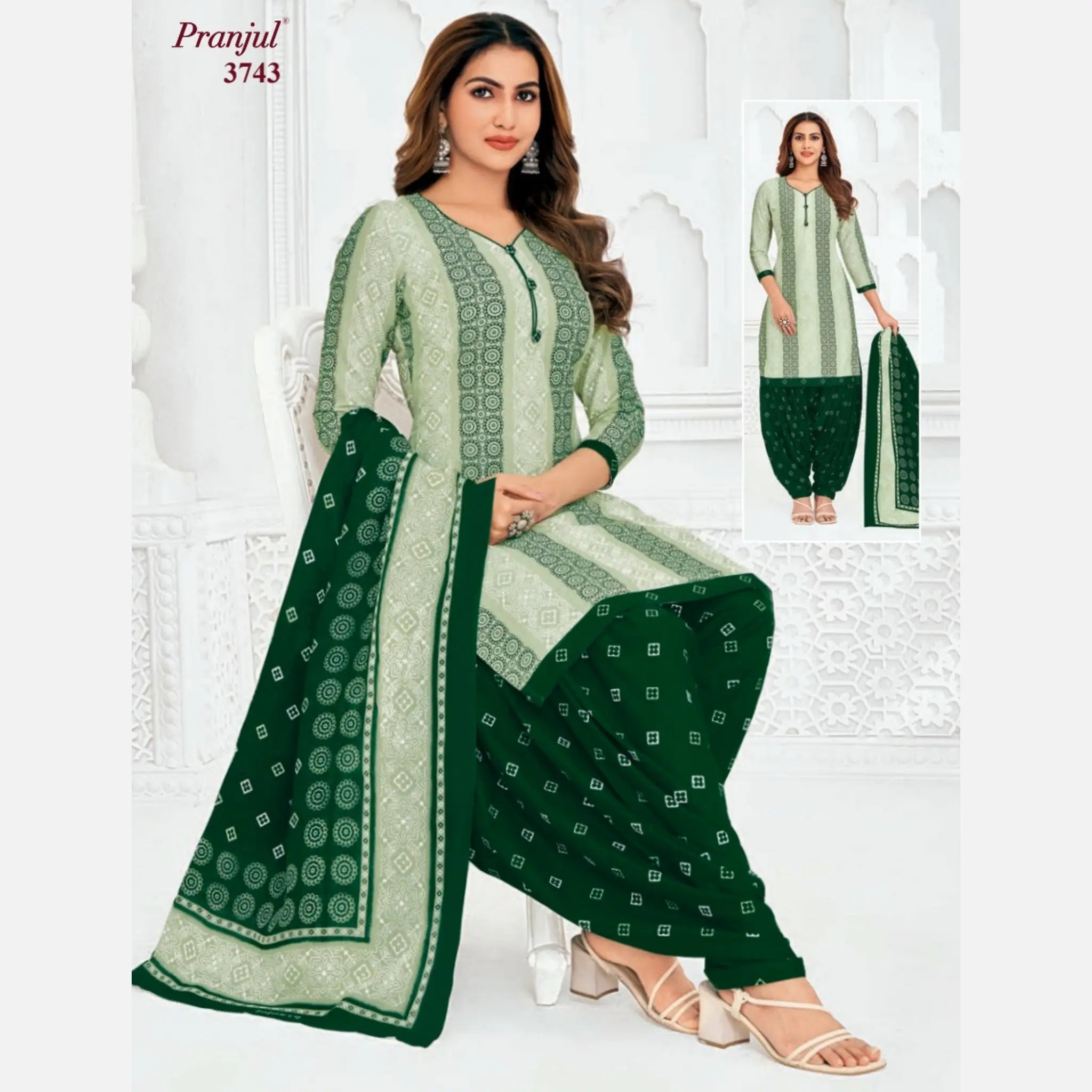 Pranjul Cotton Readymade Patiala Salwar Suit P3743