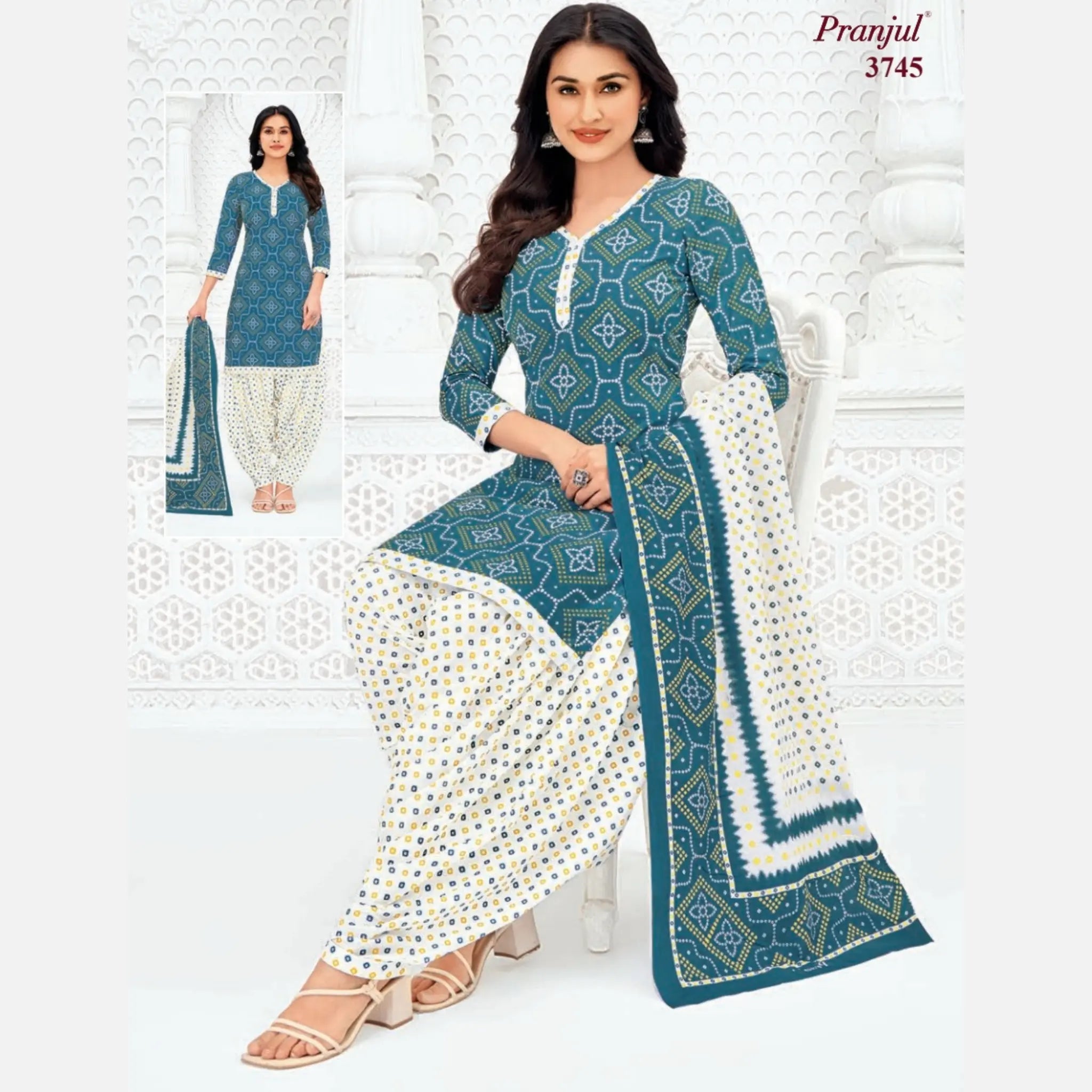 Pranjul Cotton Readymade Patiala Salwar Suit P3745 Main image