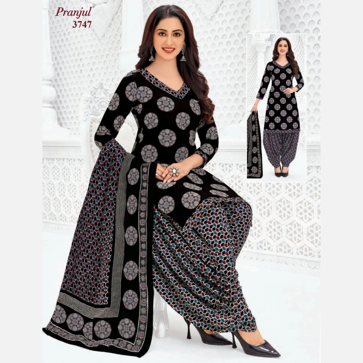 Pranjul Cotton Readymade Patiala Salwar Suit P3747