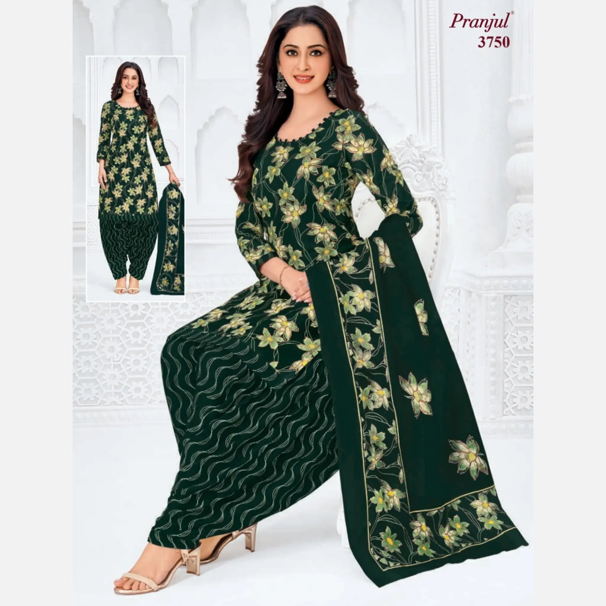 Pranjul Cotton Readymade Patiala Salwar Suit P3750