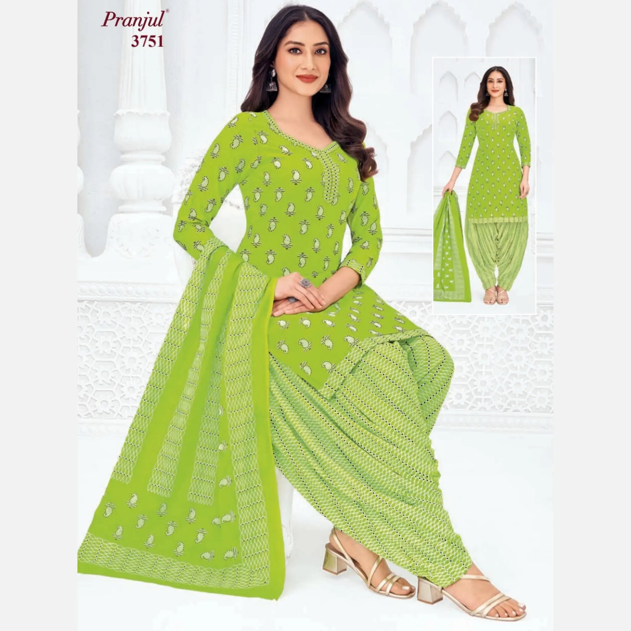 Pranjul Cotton Readymade Patiala Salwar Suit P3751