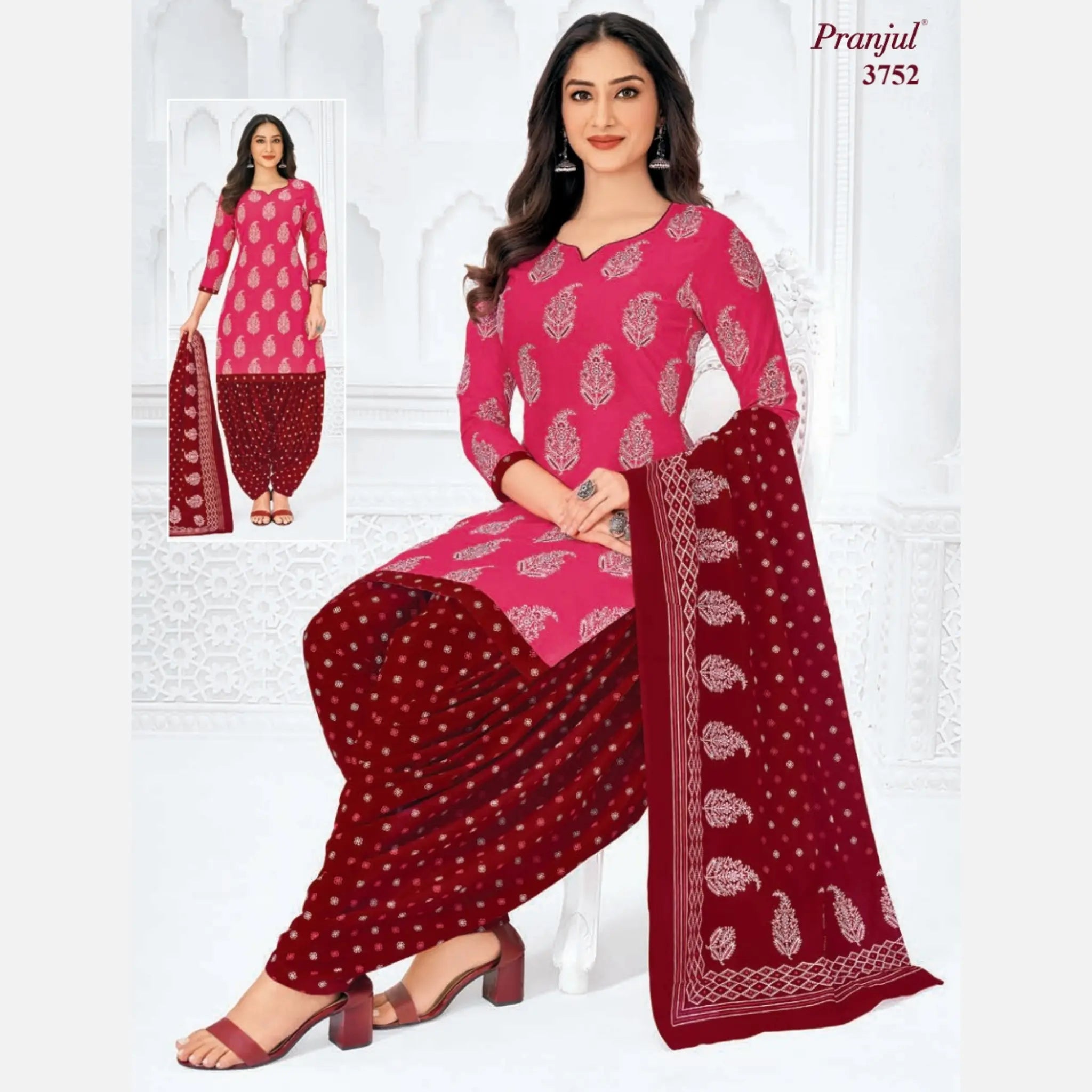 Pranjul Cotton Readymade Patiala Salwar Suit P3752