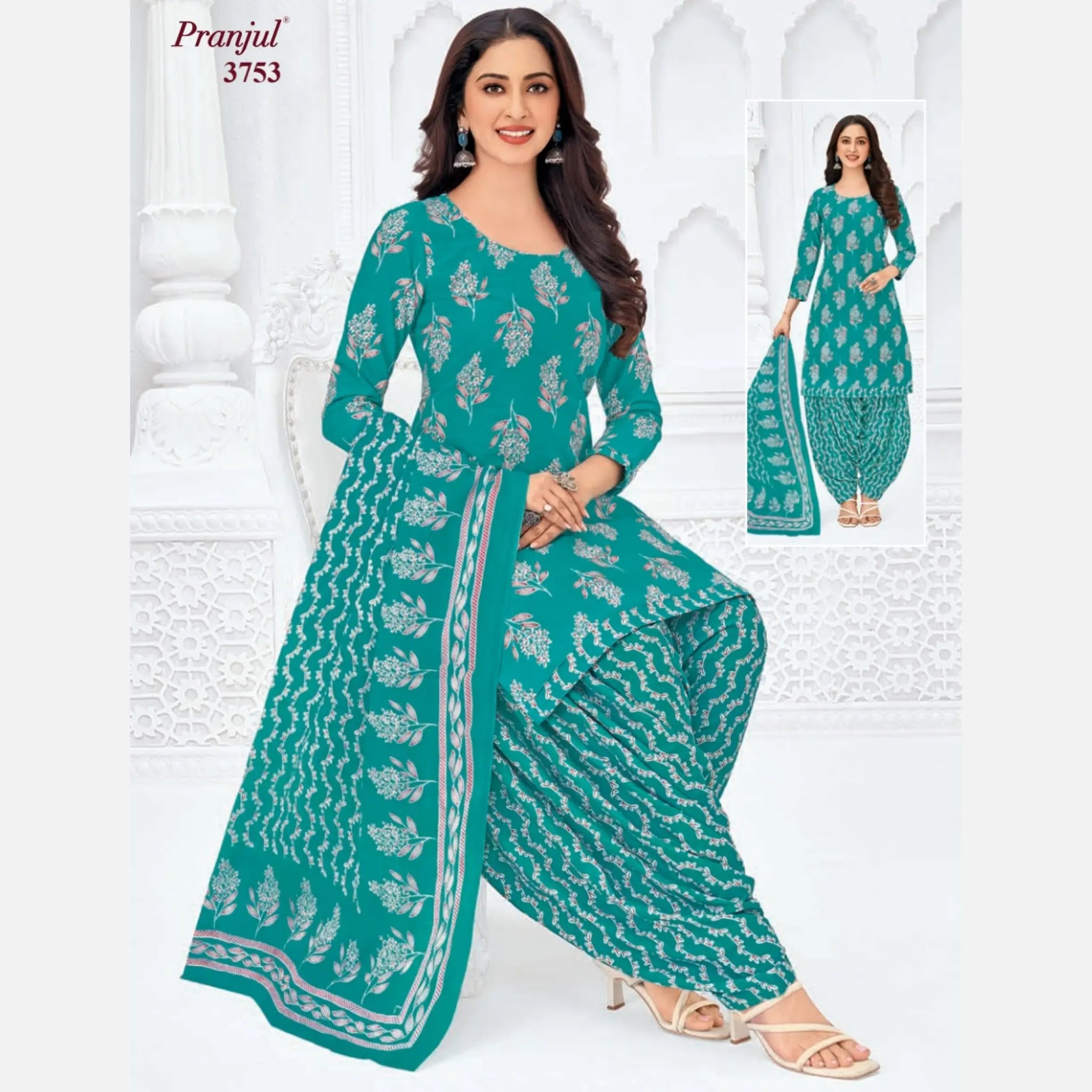 Pranjul Cotton Readymade Patiala Salwar Suit P3753