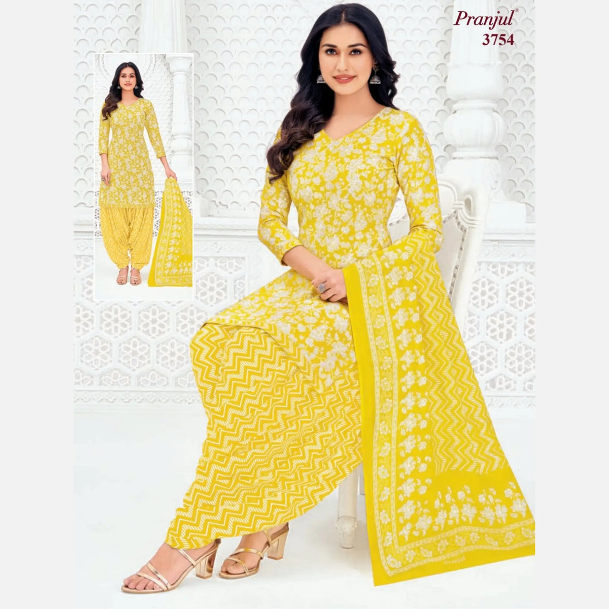 Pranjul Cotton Readymade Patiala Salwar Suit P3754 Main image