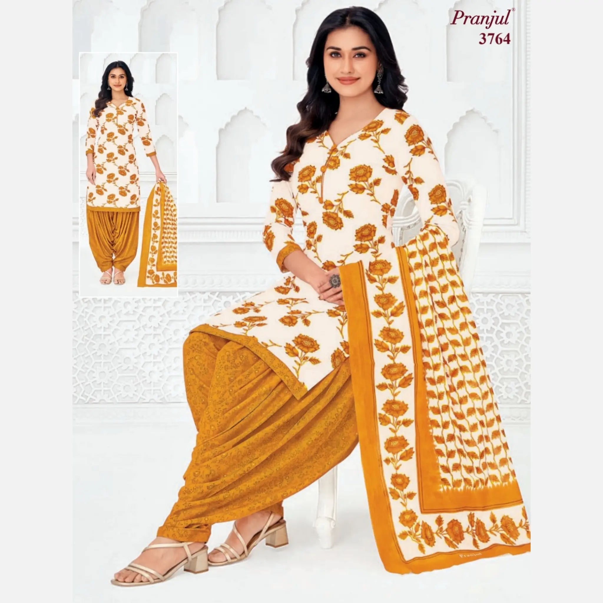 Pranjul Cotton Readymade Patiala Salwar Suit P3764