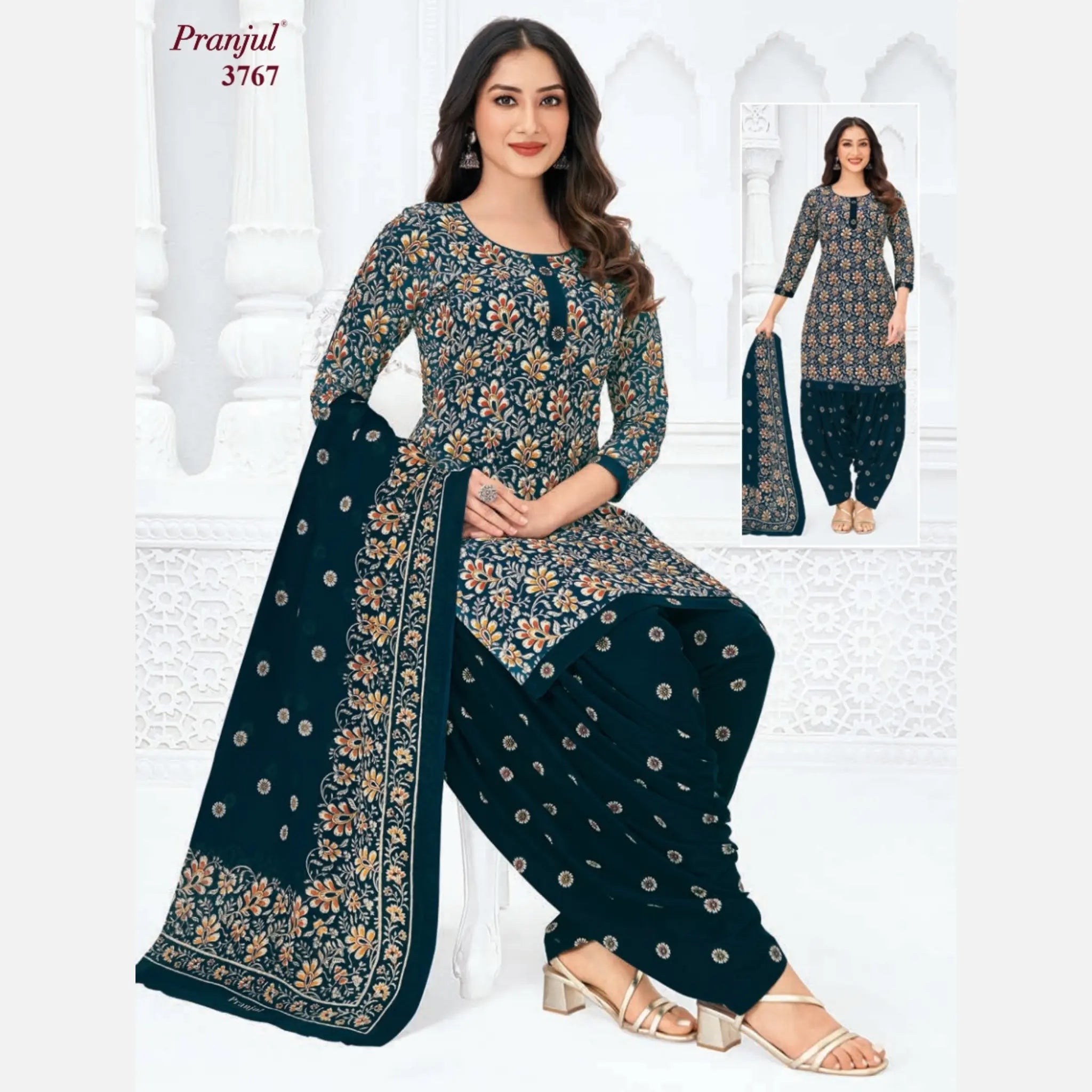 Pranjul Cotton Readymade Patiala Salwar Suit P3767 Main image
