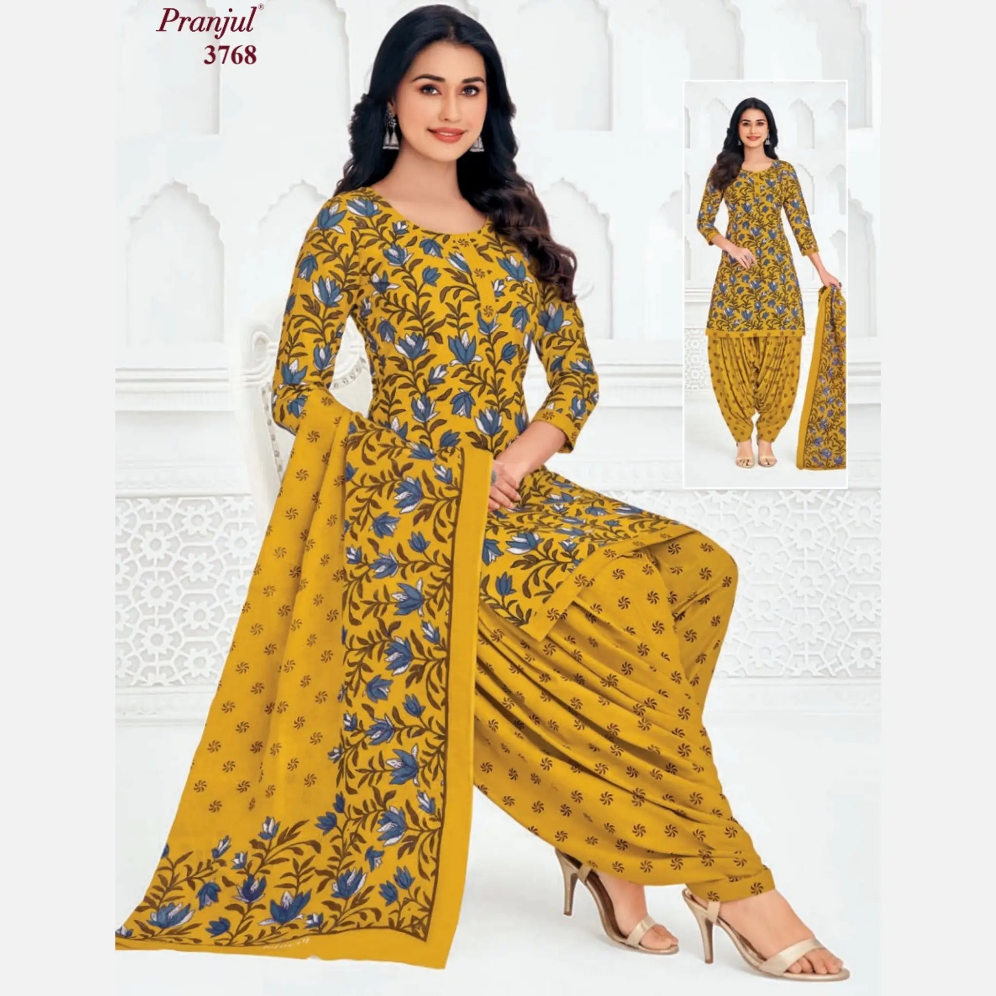 Pranjul Cotton Readymade Patiala Salwar Suit P3768