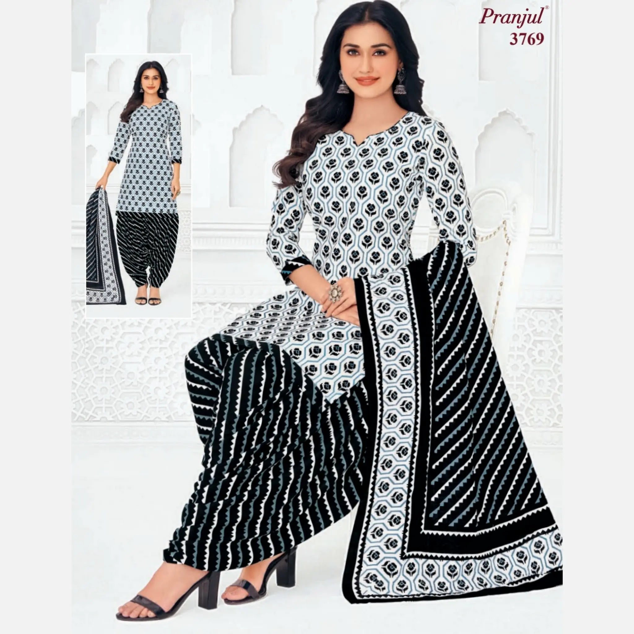 Pranjul Cotton Readymade Patiala Salwar Suit P3769 Main image