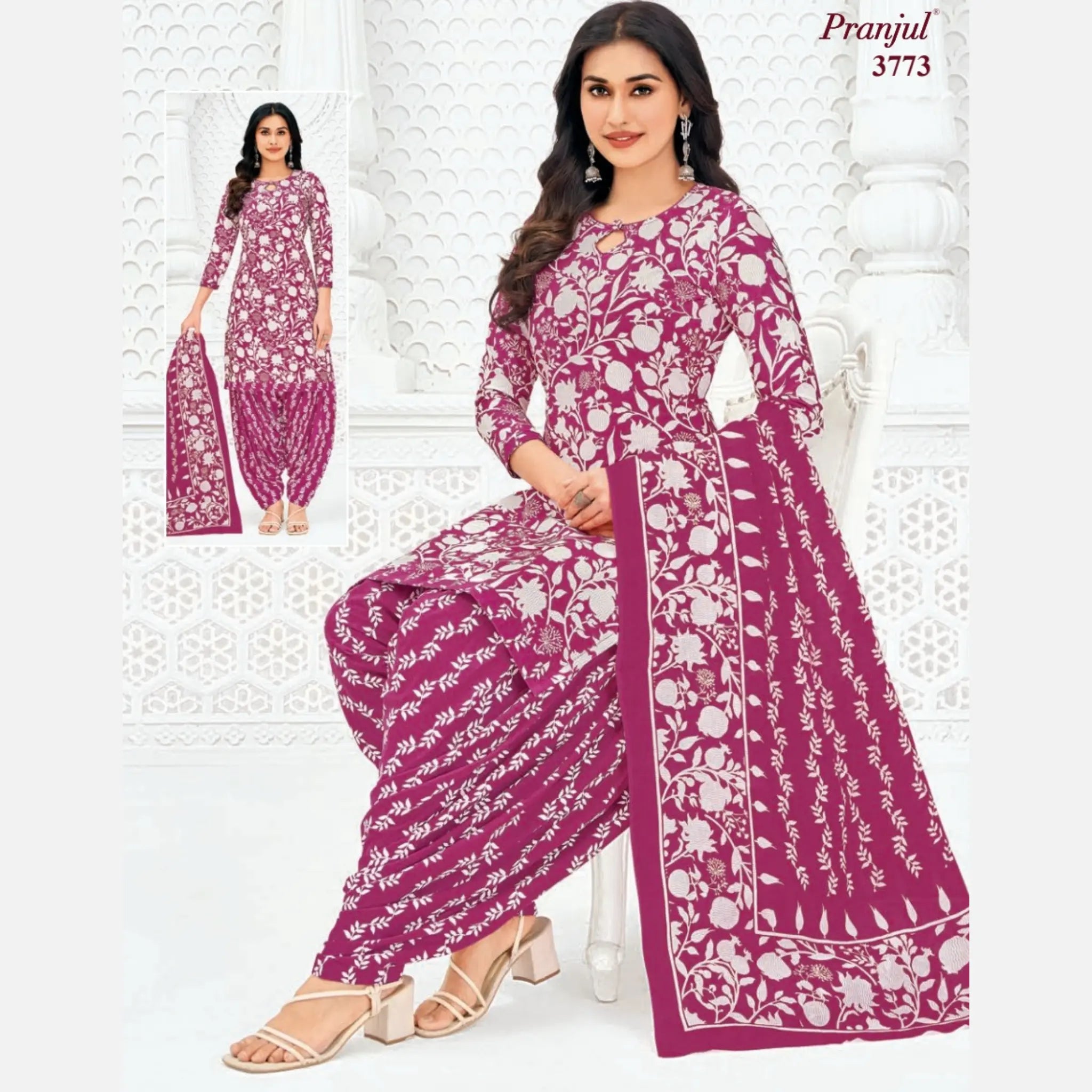 Pranjul Cotton Readymade Patiala Salwar Suit P3773