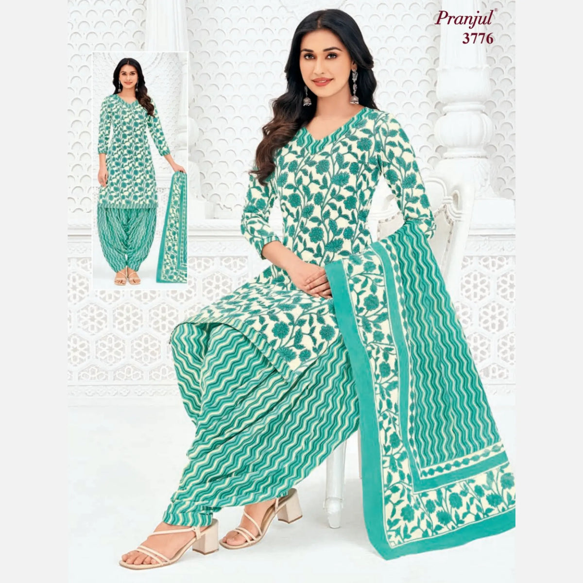 Pranjul Cotton Readymade Patiala Salwar Suit P3776