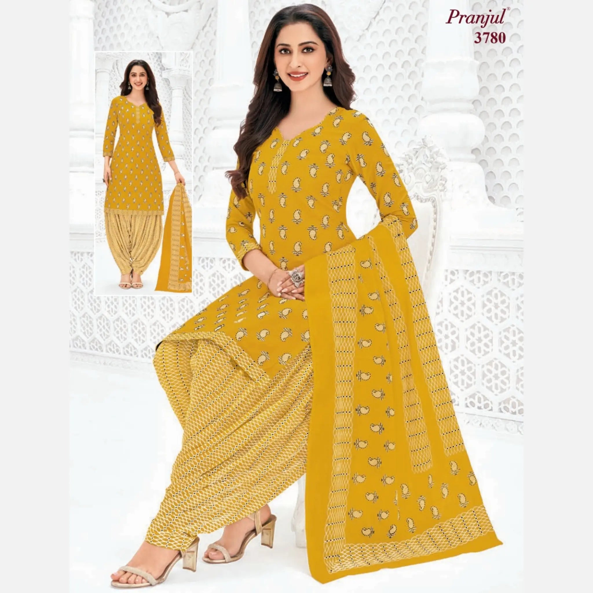Pranjul Cotton Readymade Patiala Salwar Suit P3780 Main image