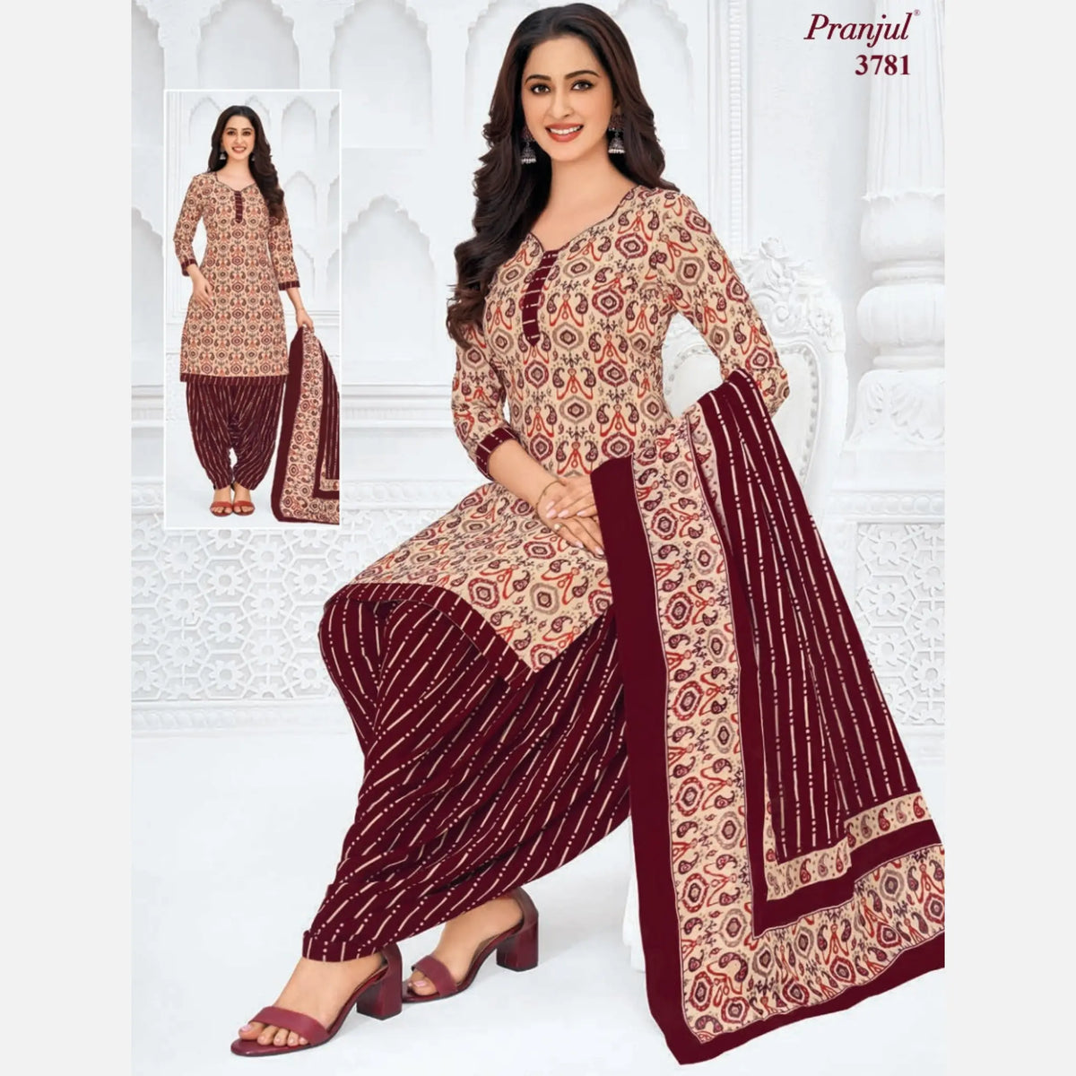 Pranjul Cotton Readymade Patiala Salwar Suit P3781