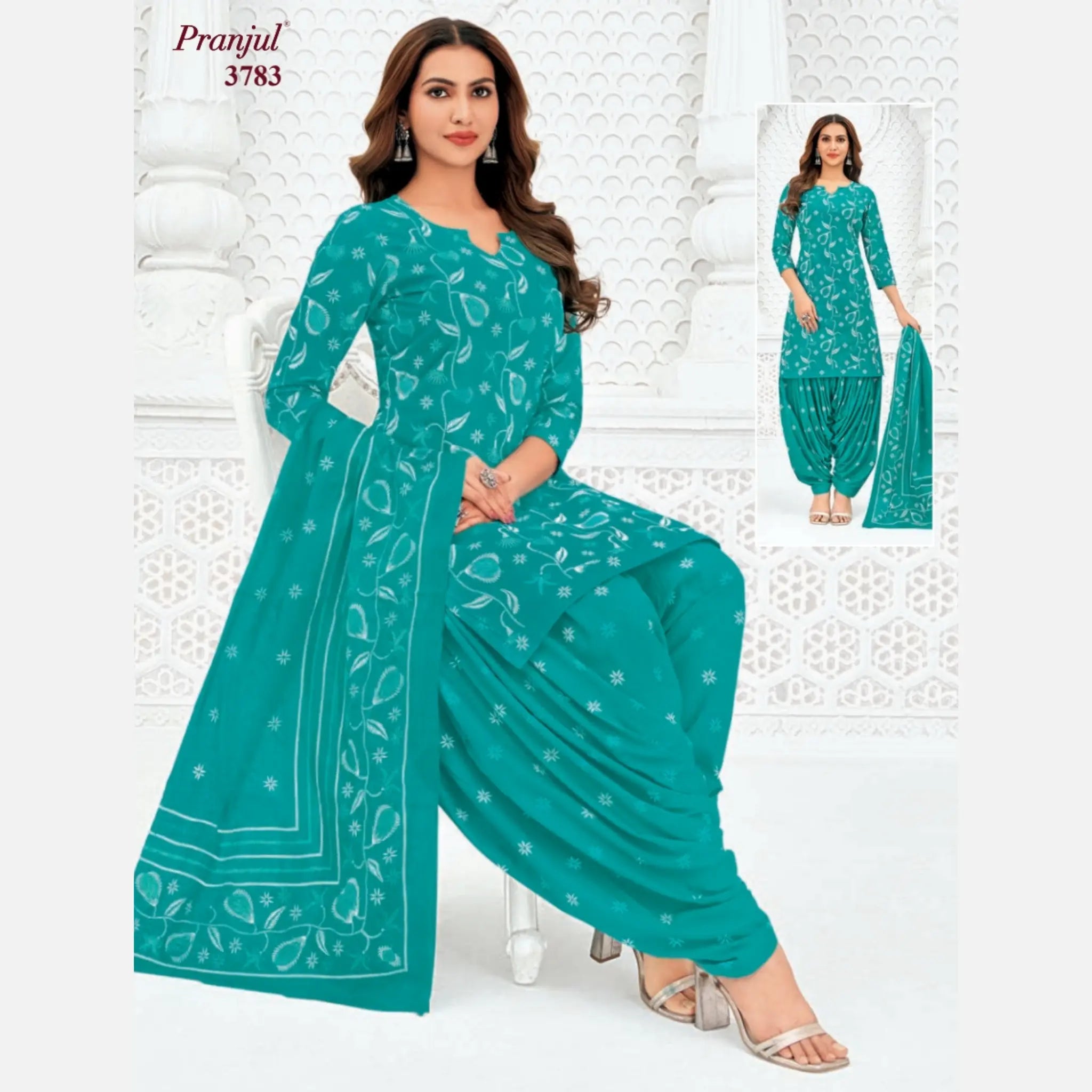 Pranjul Cotton Readymade Patiala Salwar Suit P3783