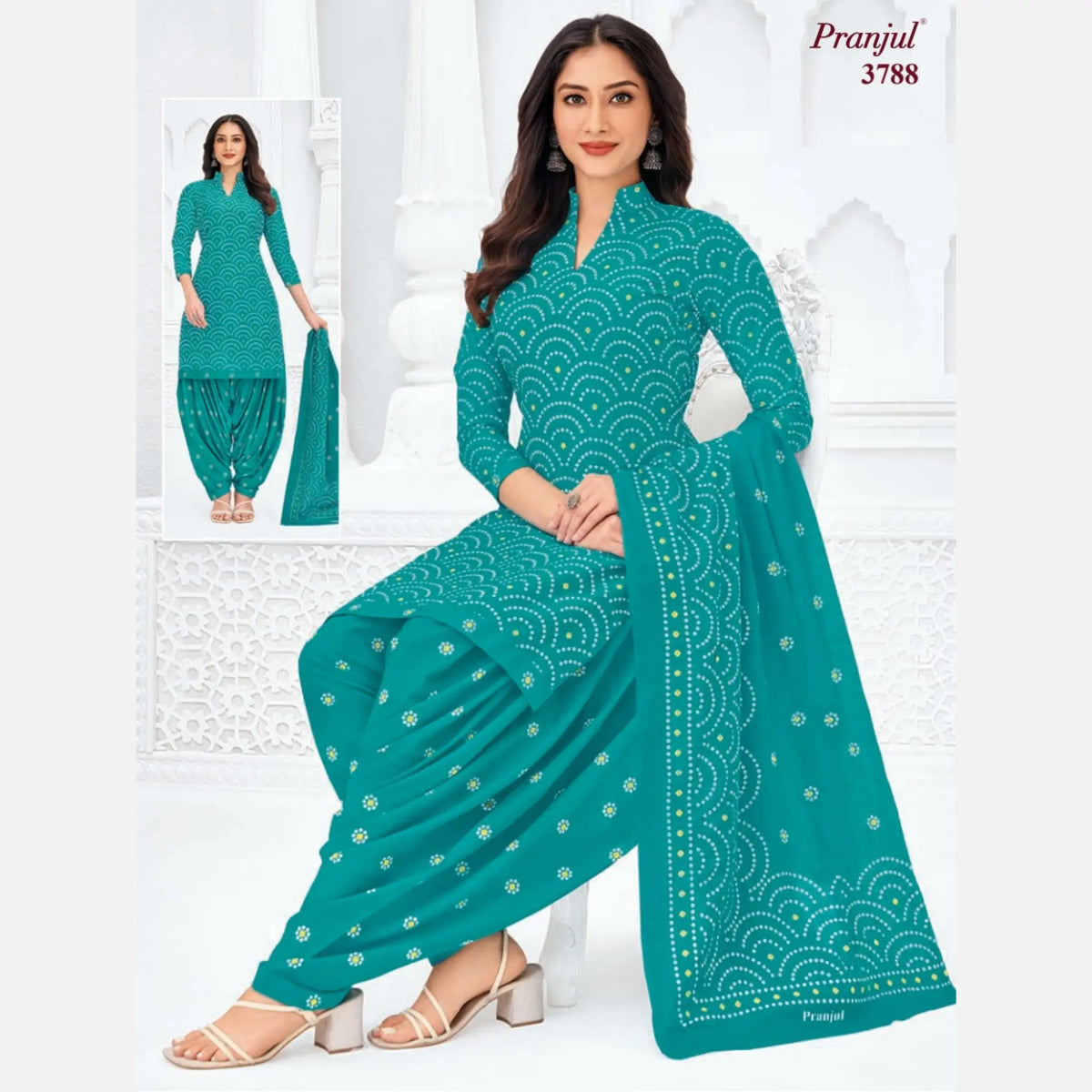 Pranjul Cotton Readymade Patiala Salwar Suit P3788
