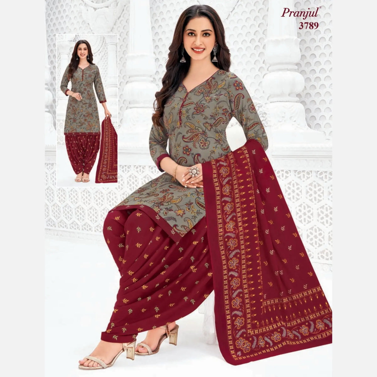 Pranjul Cotton Readymade Patiala Salwar Suit P3789 Main image