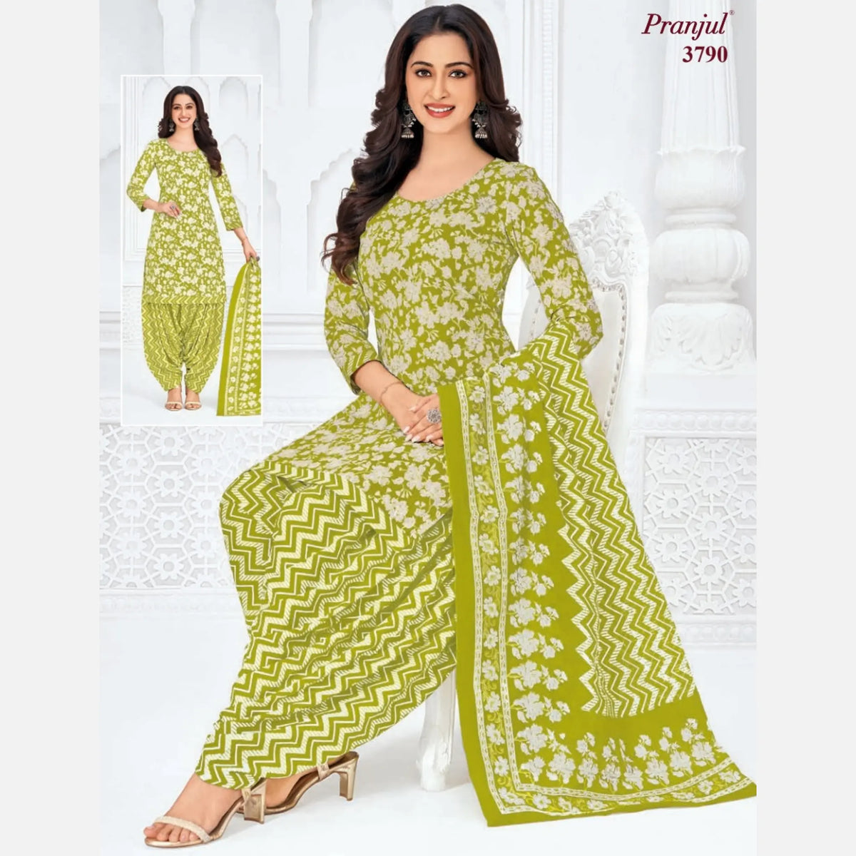 Pranjul Cotton Readymade Patiala Salwar Suit P3790
