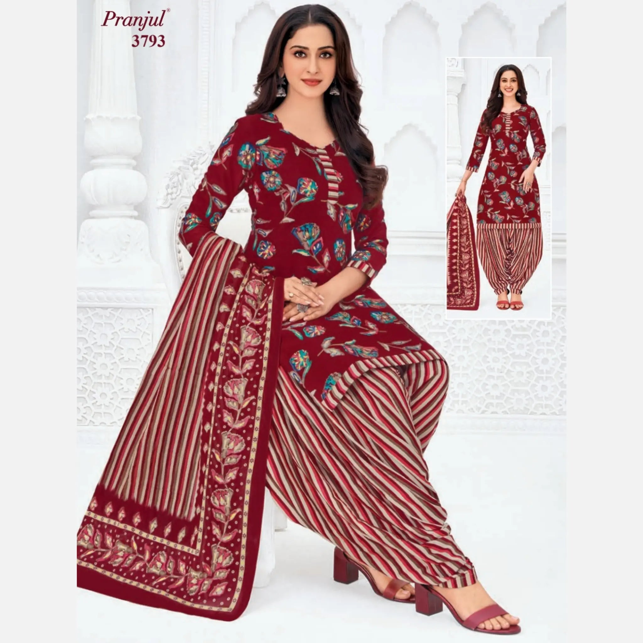 Pranjul Cotton Readymade Patiala Salwar Suit P3793