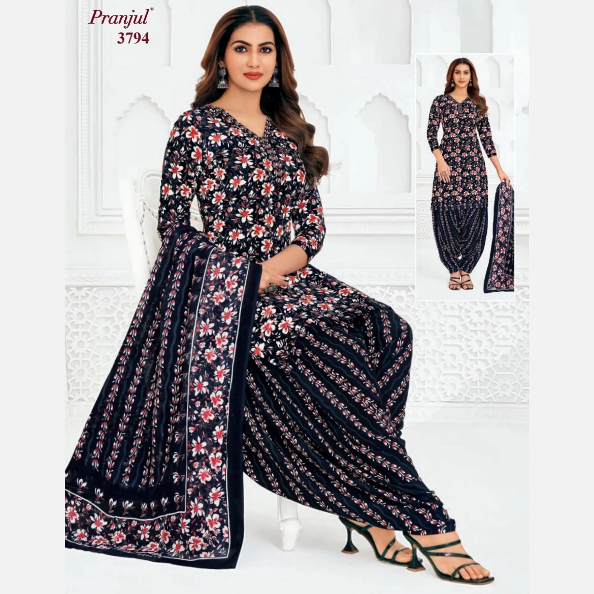 Pranjul Cotton Readymade Patiala Salwar Suit P3794