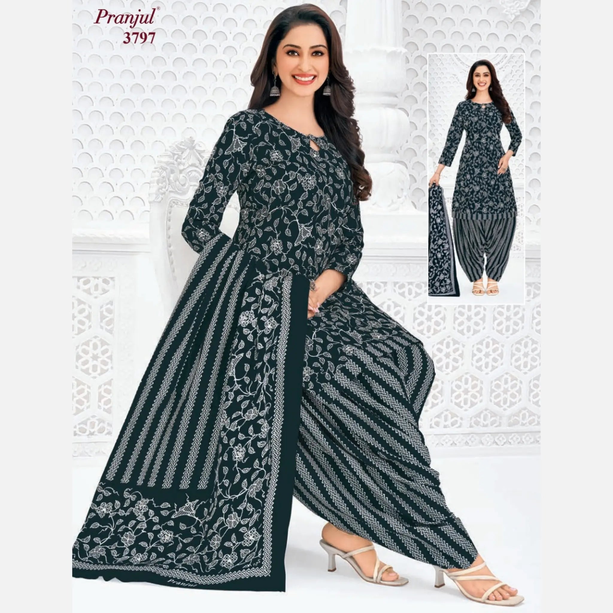 Pranjul Cotton Readymade Patiala Salwar Suit P3797