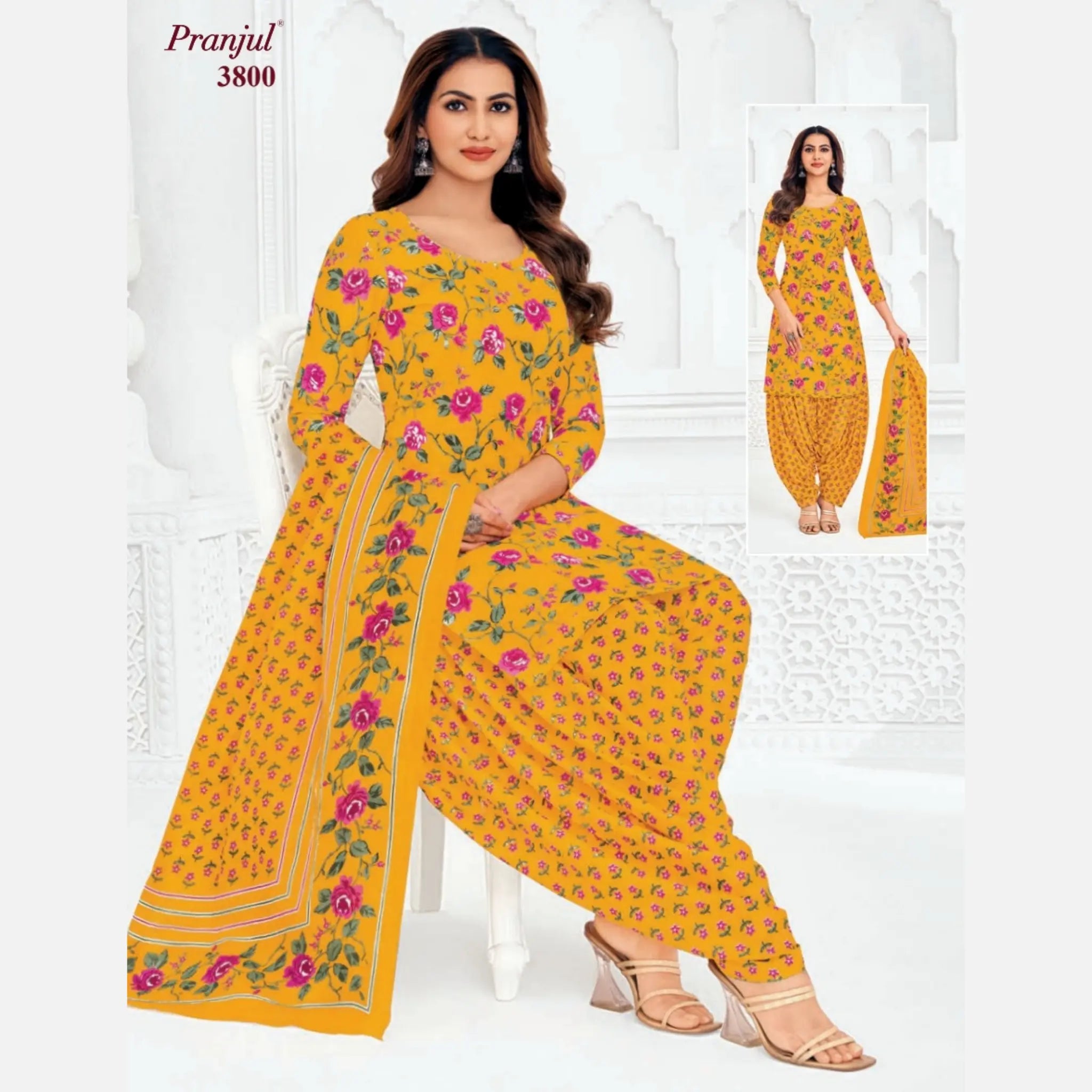 Pranjul Cotton Readymade Patiala Salwar Suit P3800 Main image