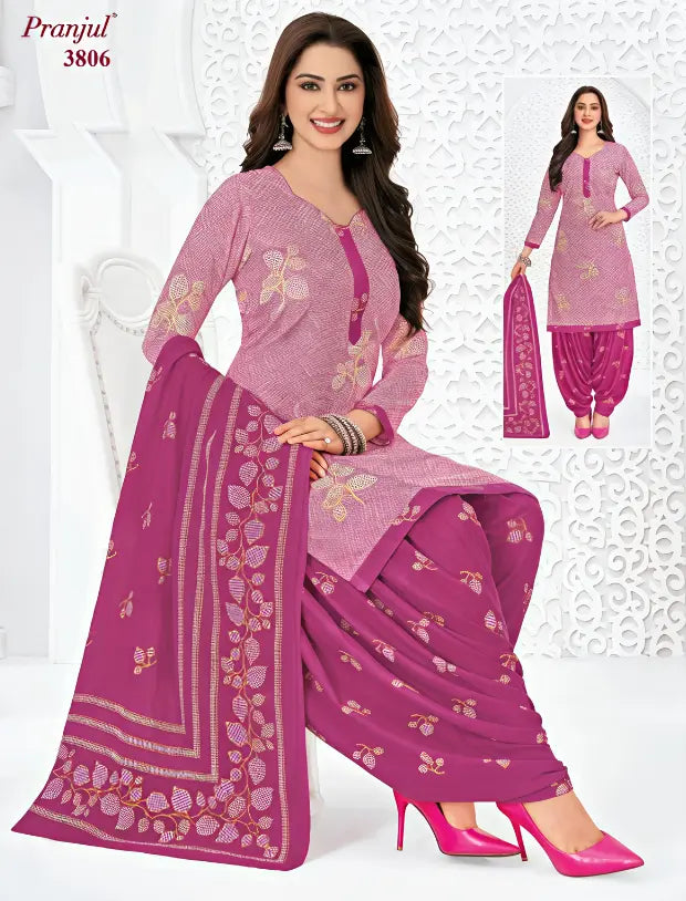Pranjul Cotton Readymade Patiala Salwar Suit P3806 Main image