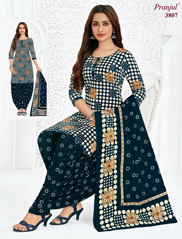 Pranjul Cotton Readymade Patiala Salwar Suit P3807
