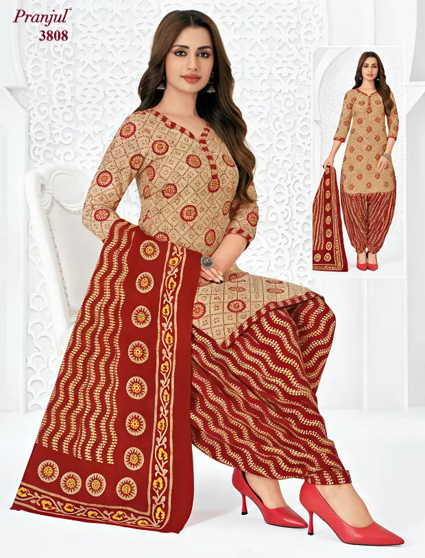 Pranjul Cotton Readymade Patiala Salwar Suit P3808