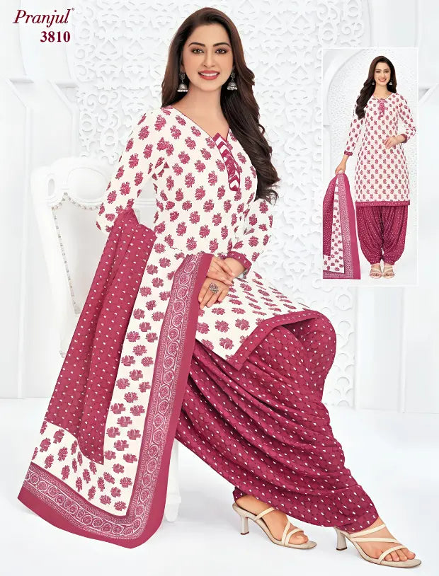 Pranjul Cotton Readymade Patiala Salwar Suit P3810