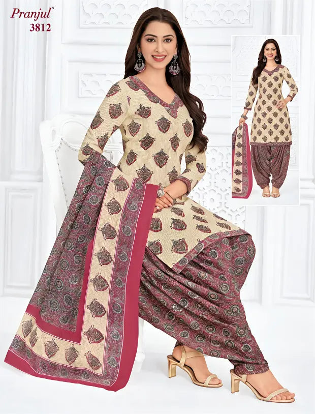 Pranjul Cotton Readymade Patiala Salwar Suit P3812