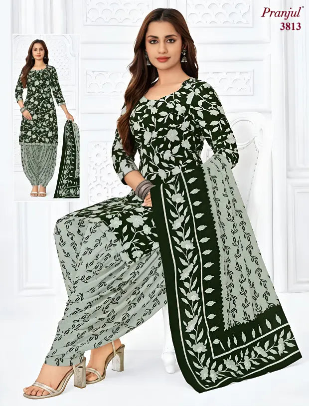 Pranjul Cotton Readymade Patiala Salwar Suit P3813