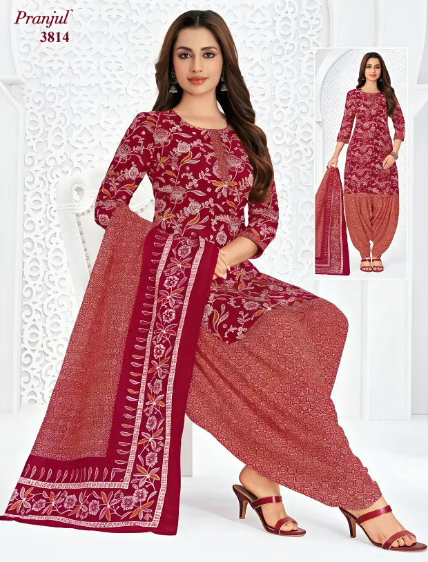 Pranjul Cotton Readymade Patiala Salwar Suit P3814