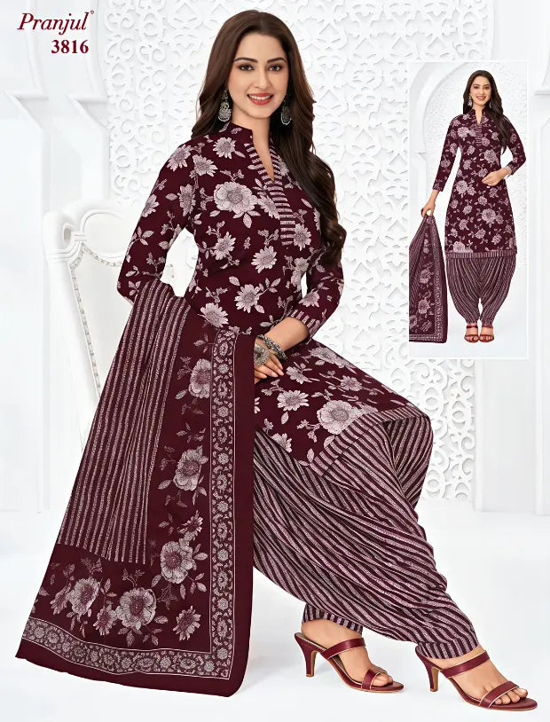 Pranjul Cotton Readymade Patiala Salwar Suit P3816