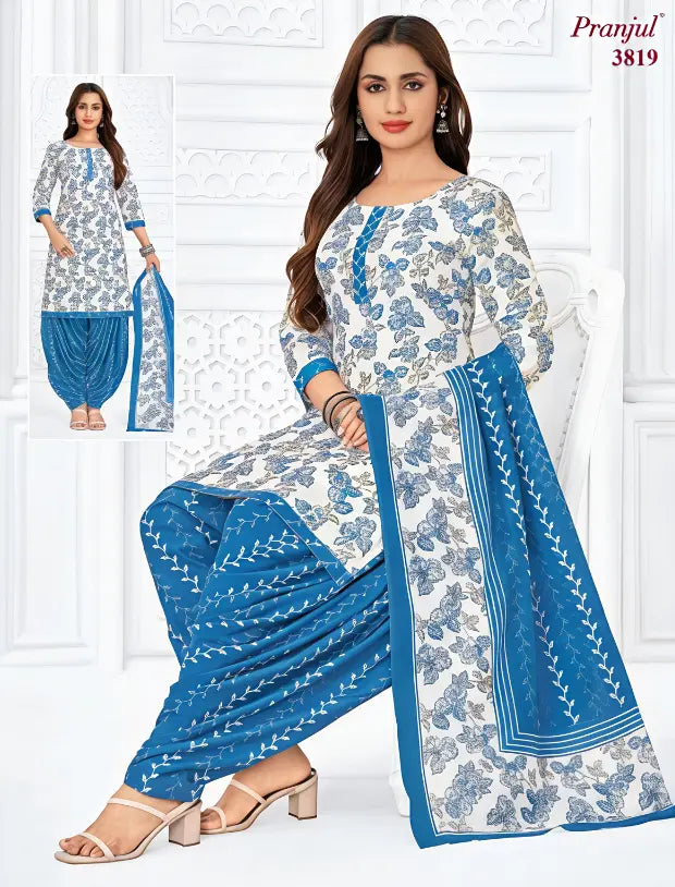 Pranjul Cotton Readymade Patiala Salwar Suit P3819