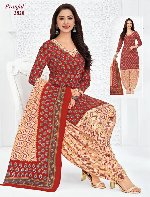 Pranjul Cotton Readymade Patiala Salwar Suit P3820